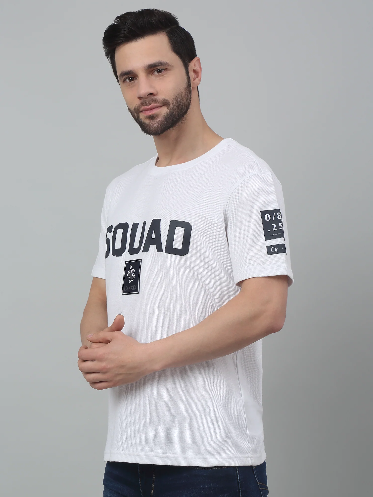 T-Shirt for Men | Breathable & Soft with Color Fastness Regular Fit Round Neck Poly Cotton Fabric Printed Pattern - Image 4