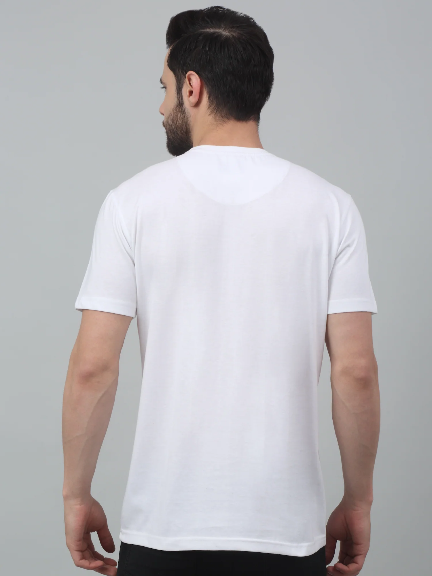 T-Shirt for Men | Breathable & Soft with Color Fastness Regular Fit Round Neck Poly Cotton Fabric Printed Pattern - Image 2