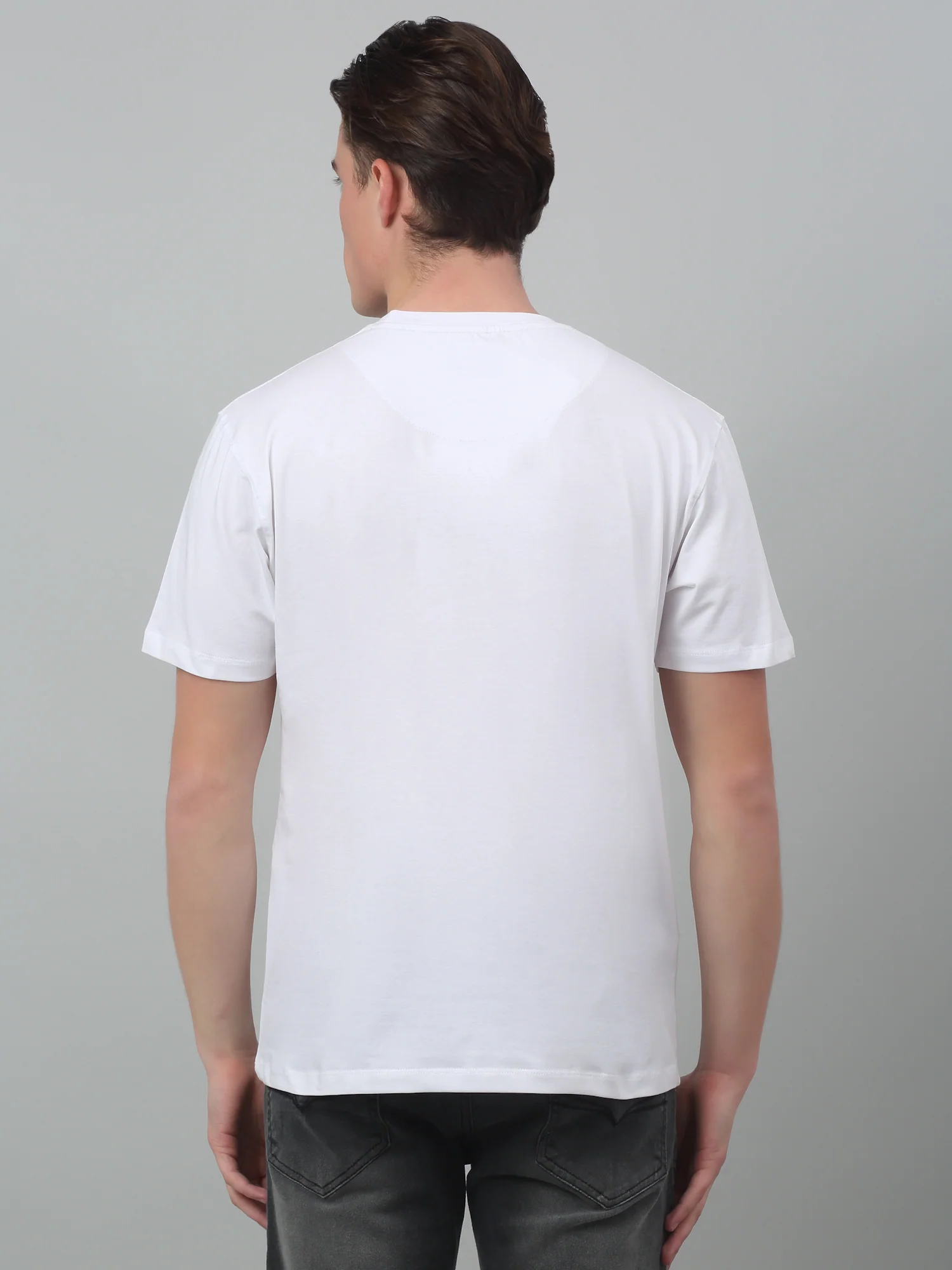T-Shirt for Men | Breathable & Soft with Color Fastness Regular Fit Round Neck Cotton Blend Fabric Printed Pattern - Image 2