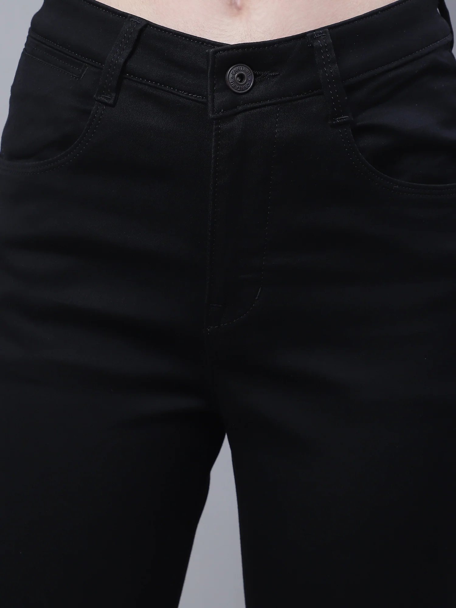 Women's Casual Skinny Fit Black No Fade Mid rise Jeans - Image 7