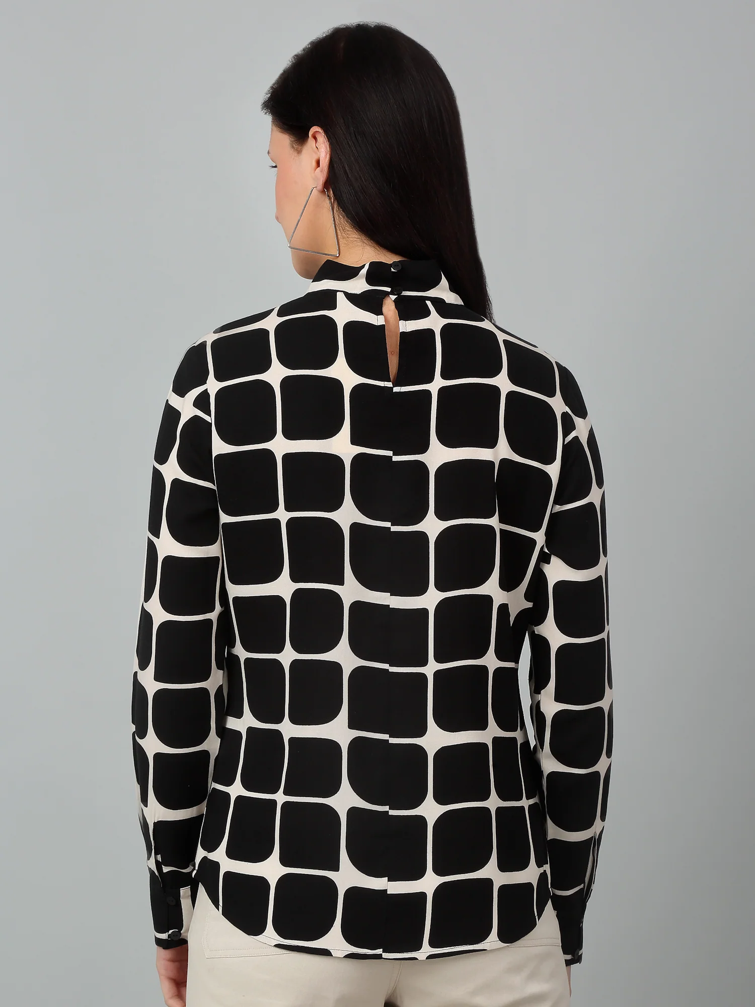 Women Black Printed Top - Image 2