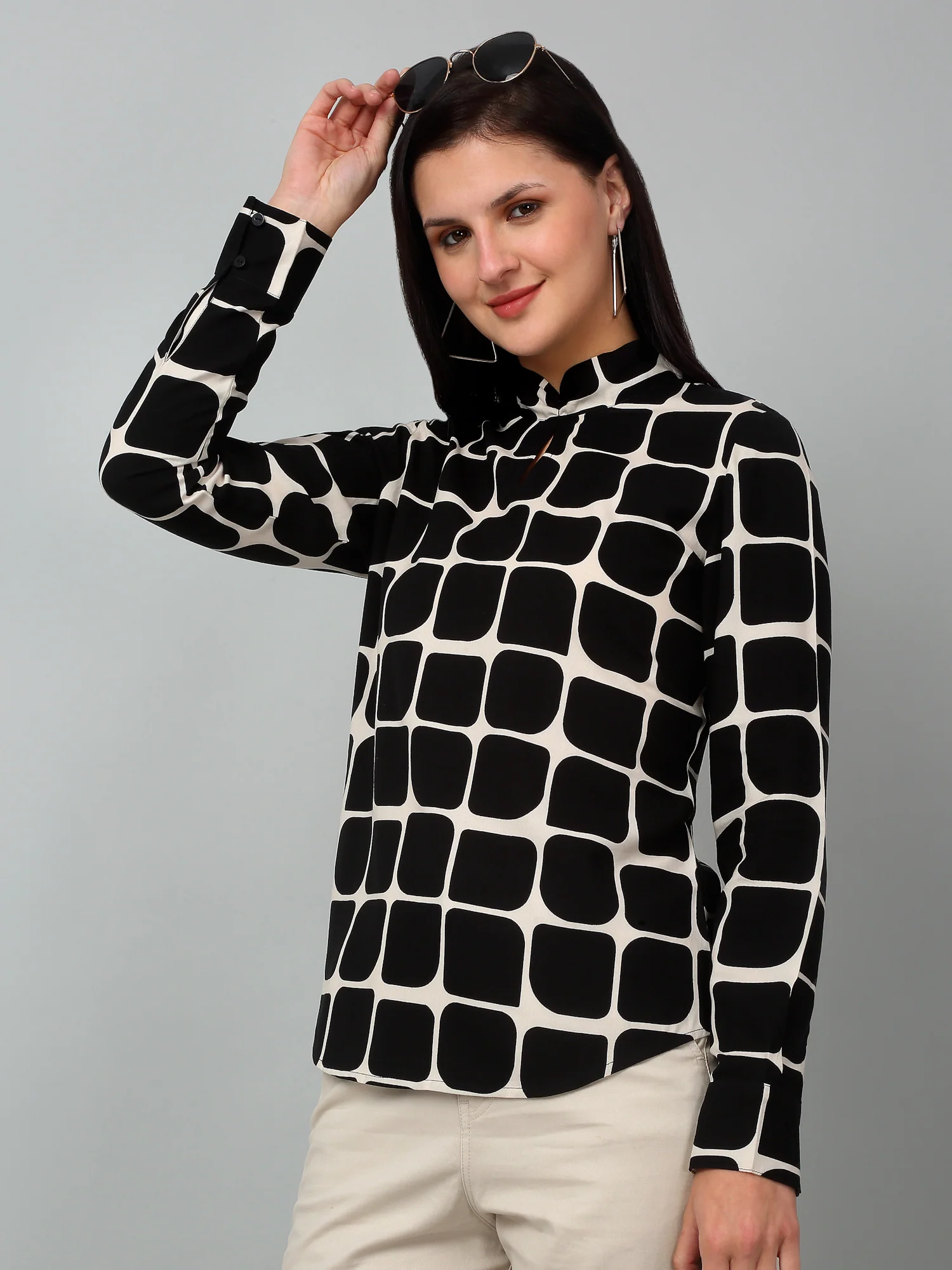 Women Black Printed Top - Image 6