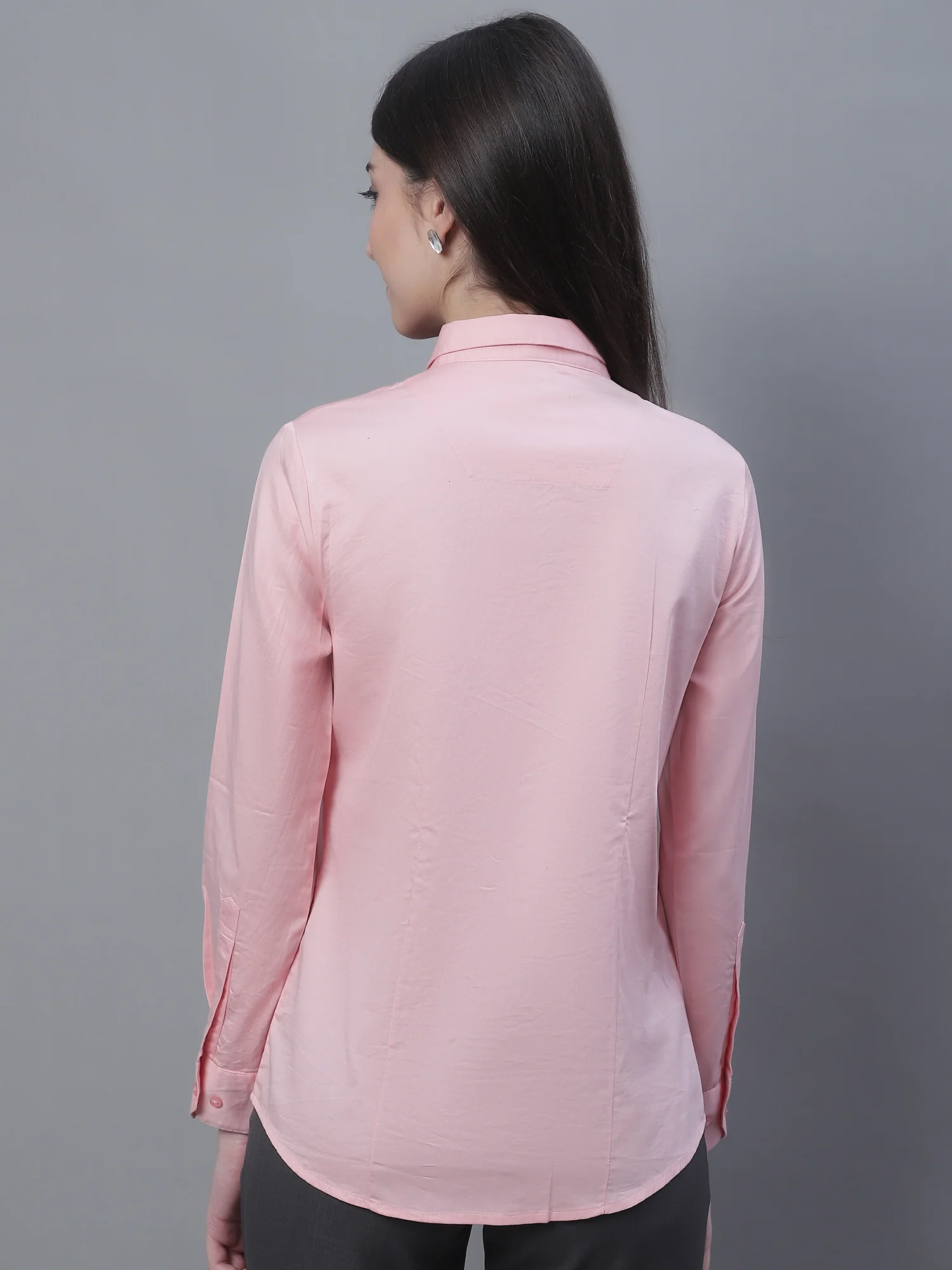Women’s Pink Full Sleeve Formal Shirt | Cantabil - Image 2
