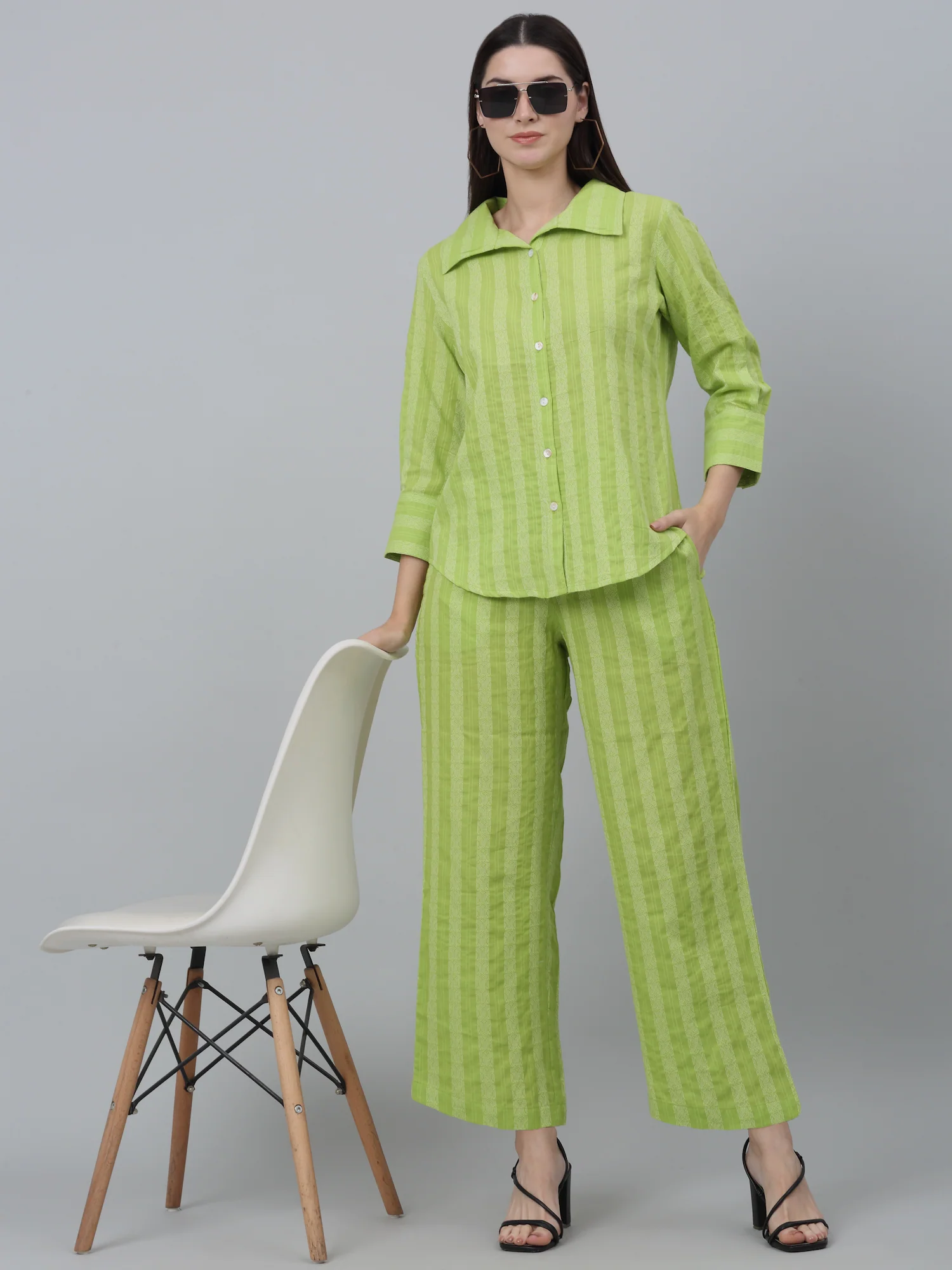 Women Green Co-Ord Set - Image 5