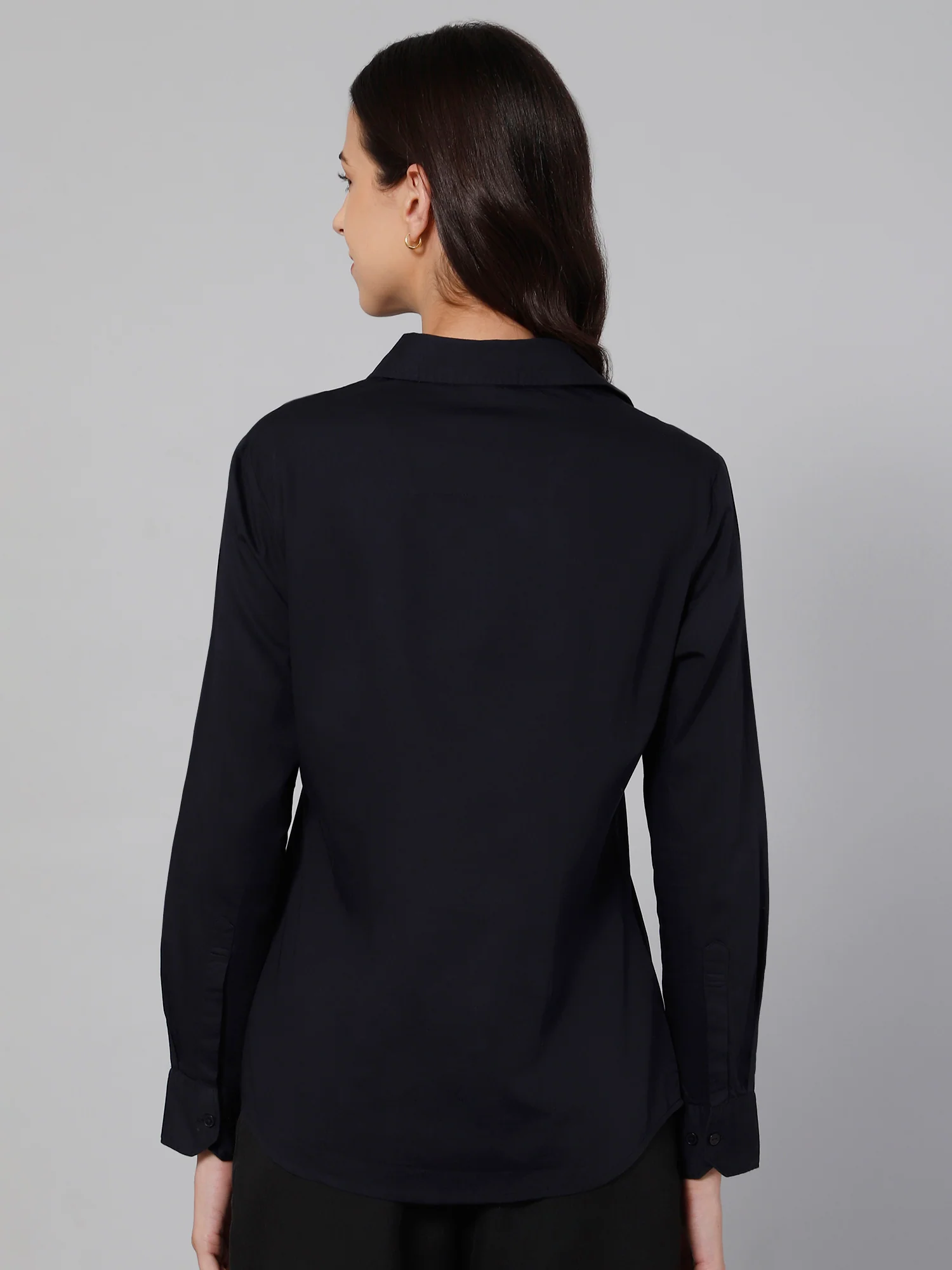 Cantabil Women’s Navy Formal Shirt | Smart Office Wear - Image 4