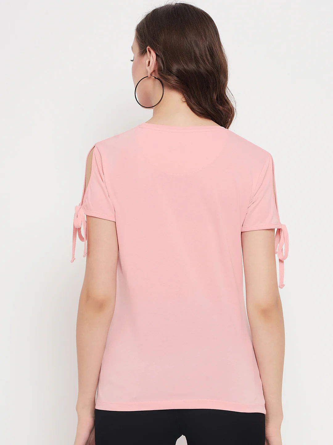 Women's Casual Regular Short Sleeve Pink Round neck Graphic Print T-Shirt - Image 5