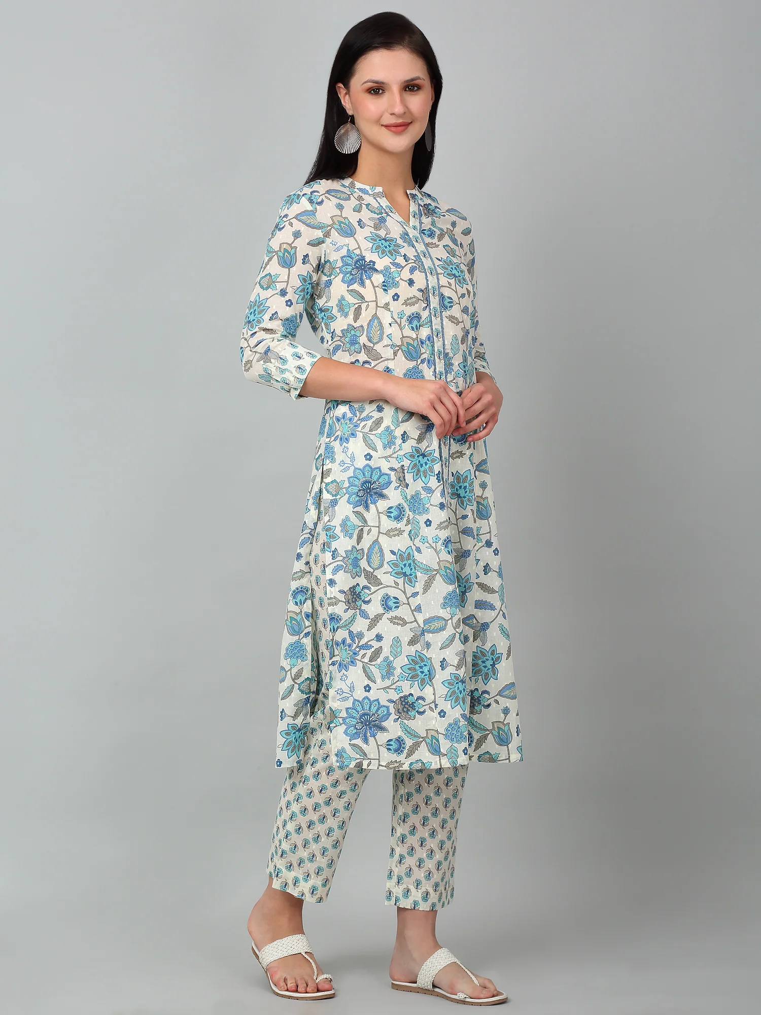 Women's Casual  Blueprint Printed  Palazzo Set - Image 3