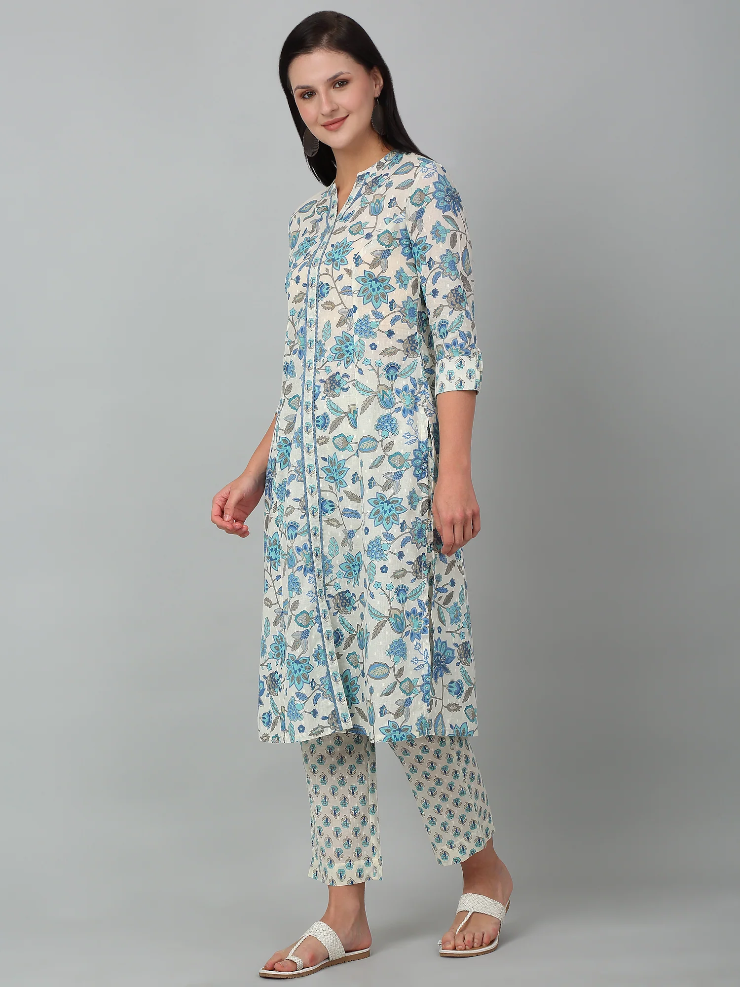 Women's Casual  Blueprint Printed  Palazzo Set - Image 4