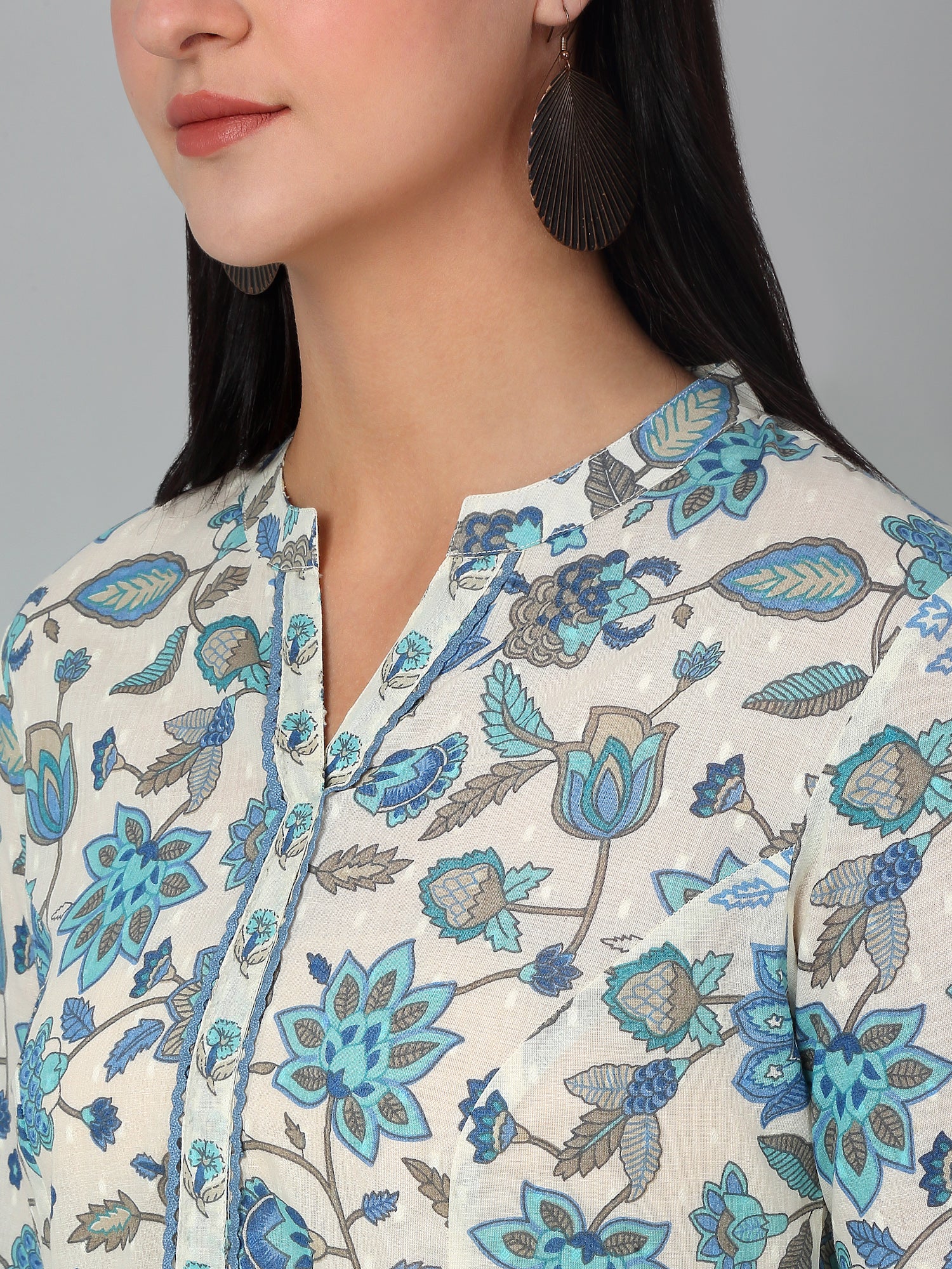 Women's Casual  Blueprint Printed  Palazzo Set - Image 5
