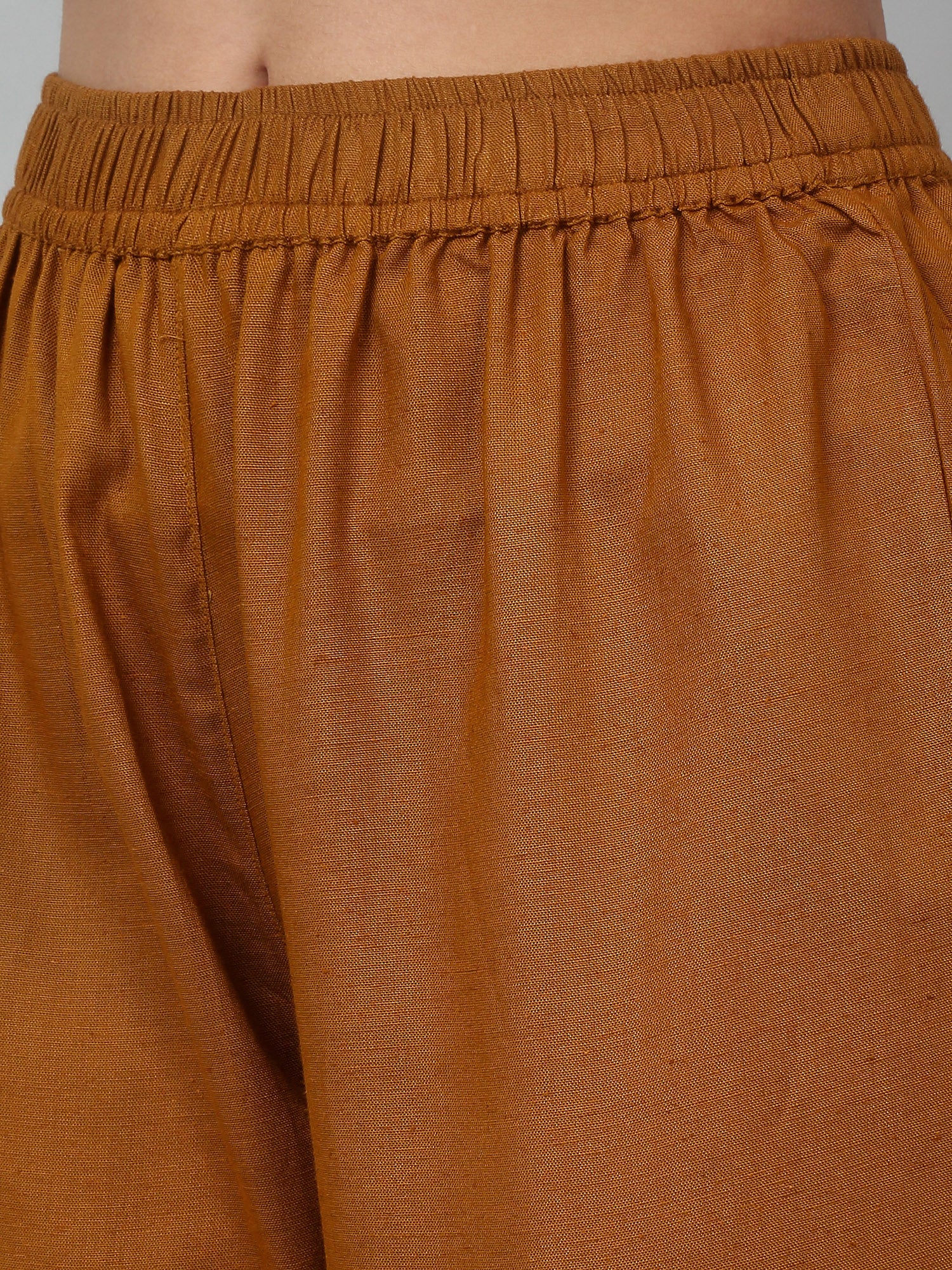 Women's Casual Brown Solid Palazzo Set - Image 6