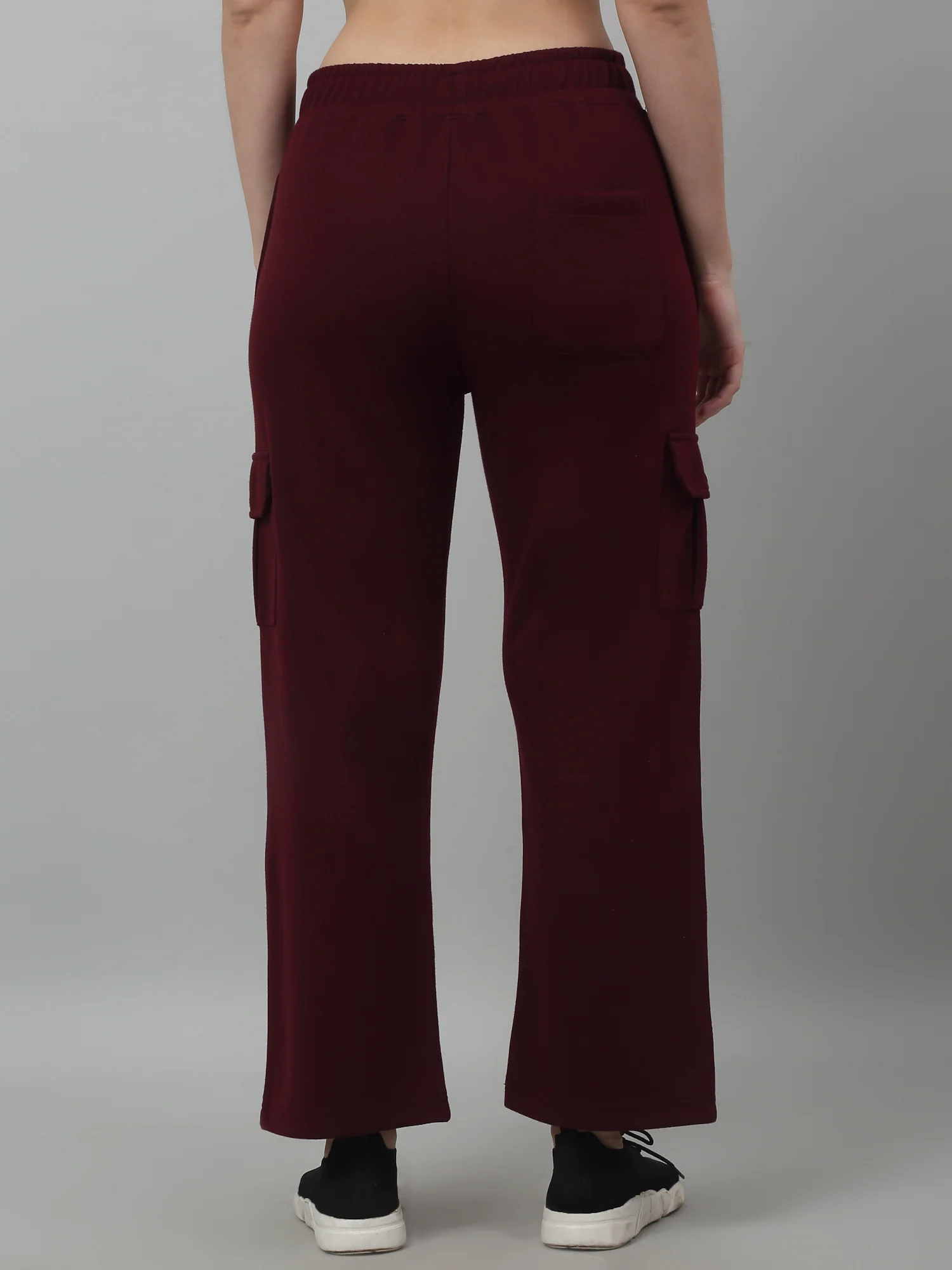 Women's Casual  Maroon Ankle length Mid rise Track Pants - Image 2
