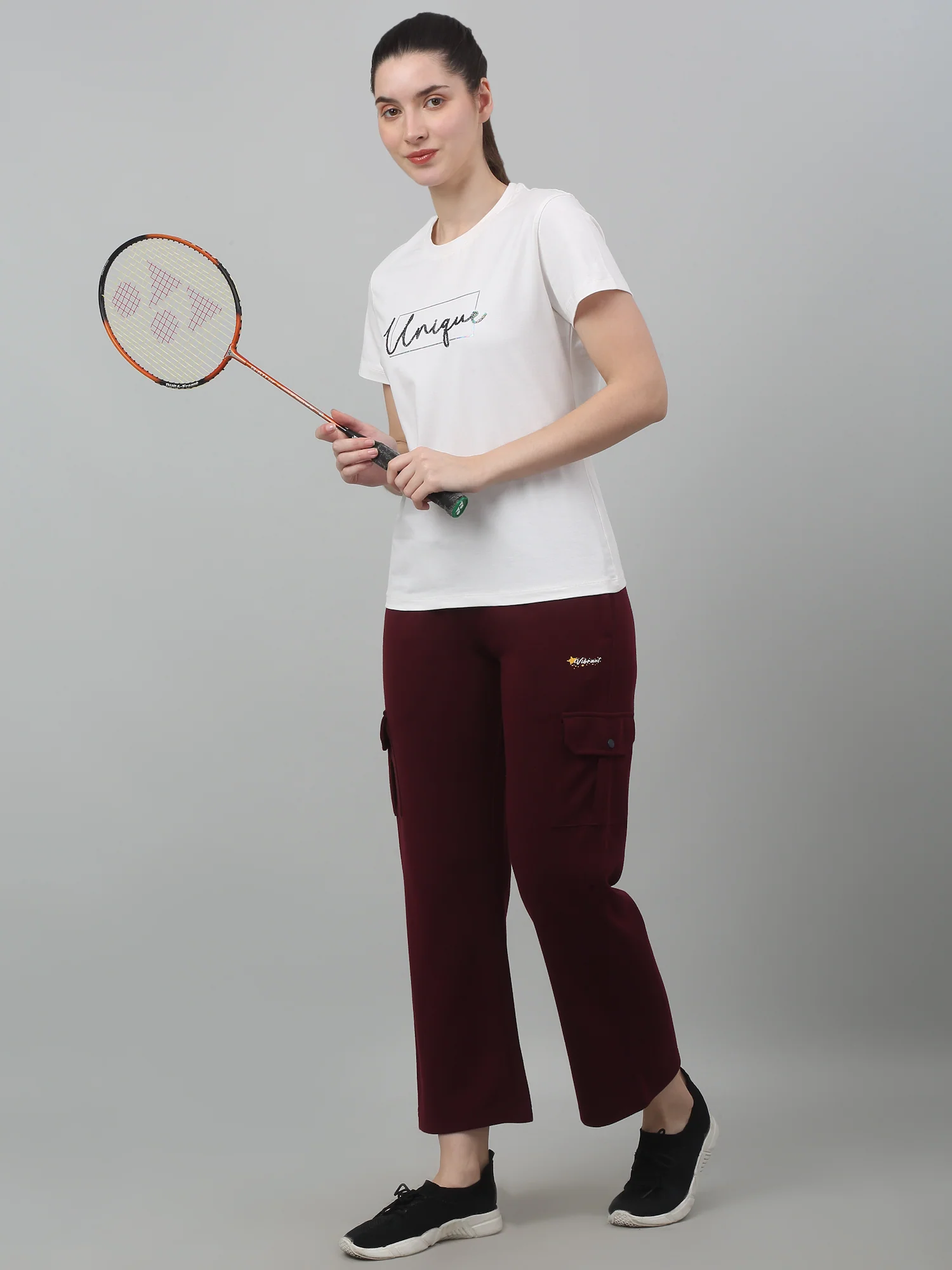 Women's Casual  Maroon Ankle length Mid rise Track Pants - Image 6