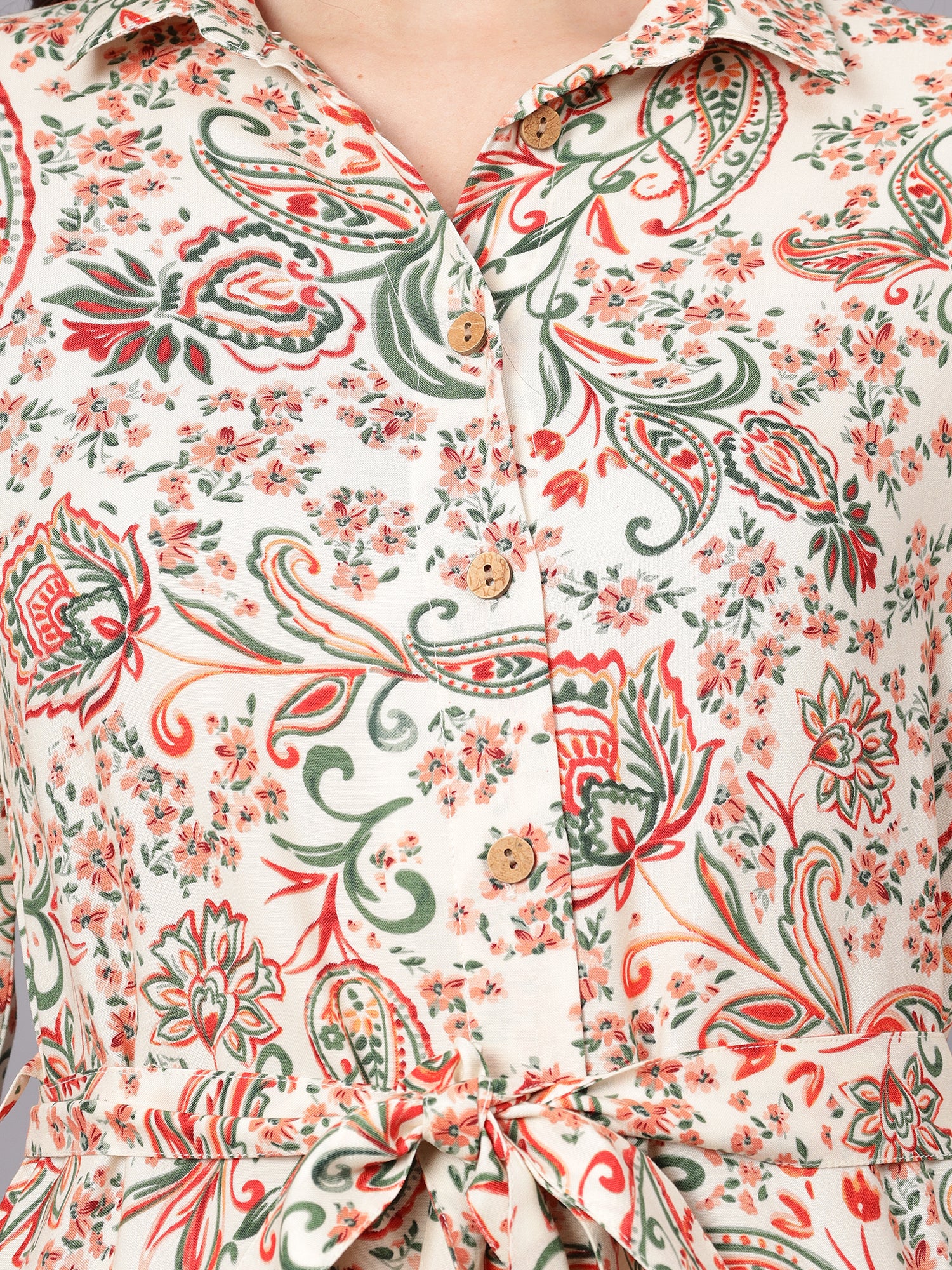 Women's Mulicolor Floral Printed Casual Tunic - Image 5