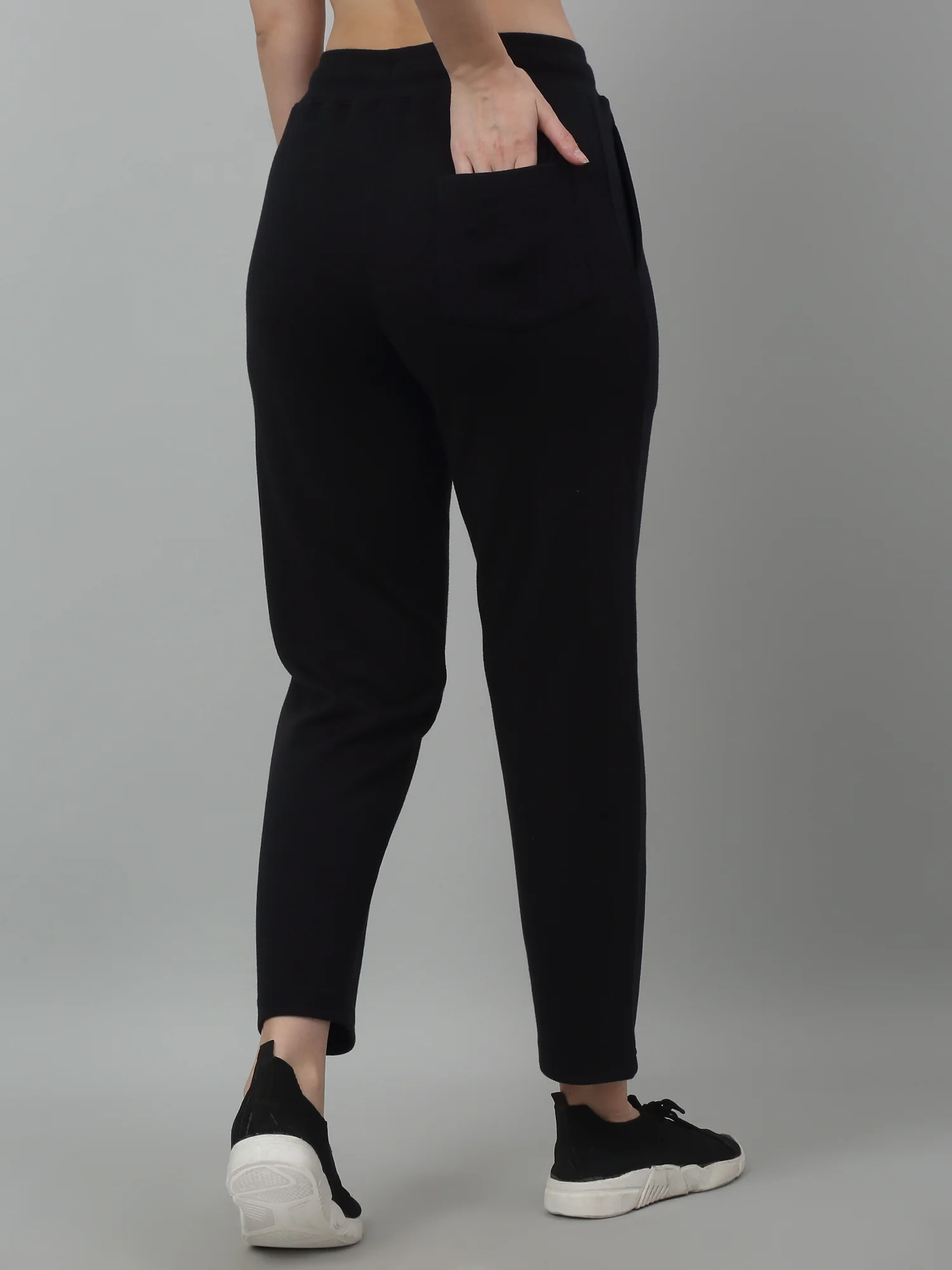 Women's Casual  Navy Ankle length Mid rise Track Pants - Image 2