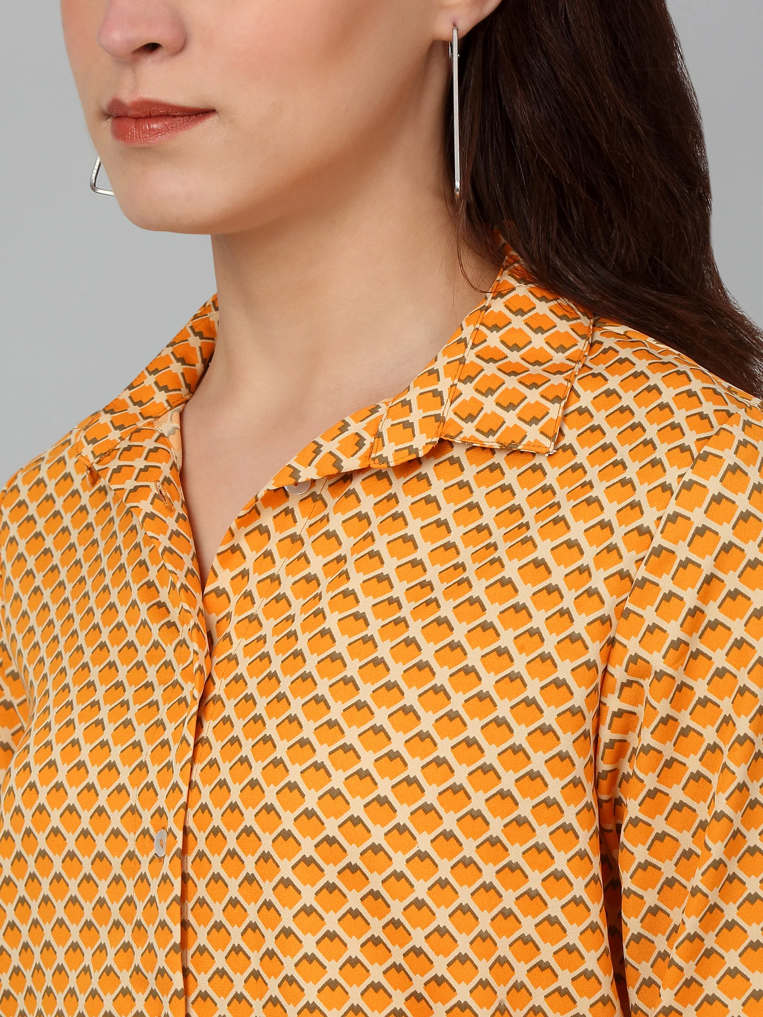 Women's Orange Printed Summer Co-ord Set - Image 6