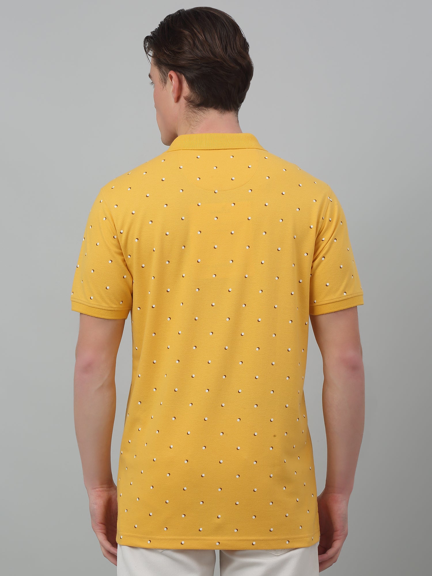T-Shirt for Men | Breathable & Soft with Color Fastness Regular Fit Polo Neck Poly Cotton Fabric Printed Pattern - Image 2