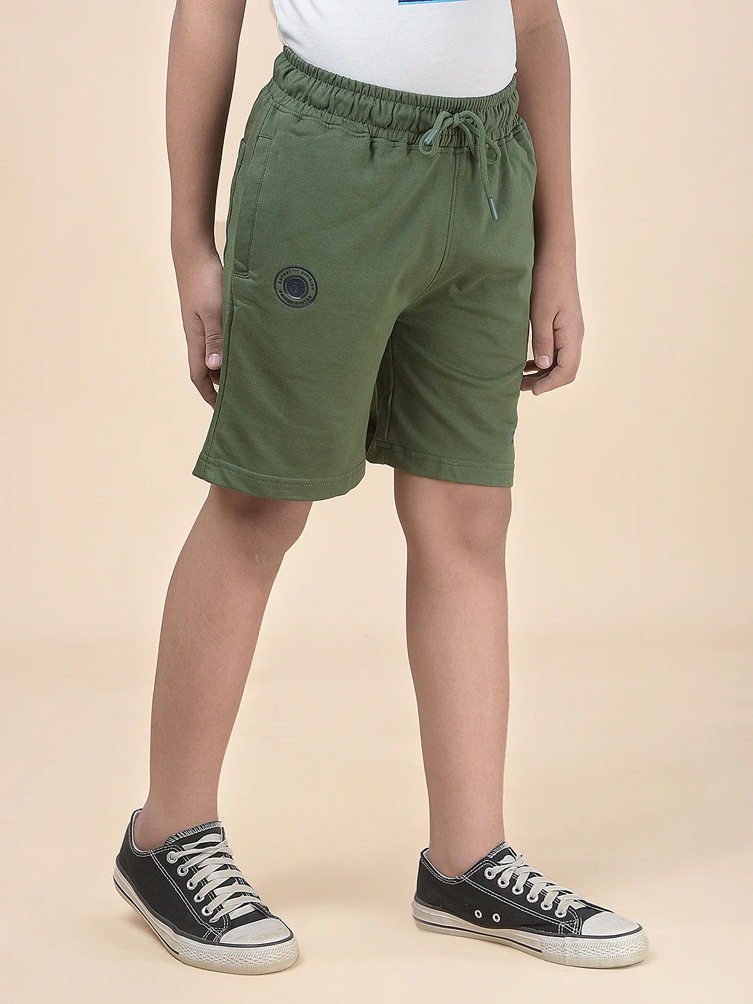 Casual Bermuda for Boys l Breathable & Soft with Color Fastness Regular Fit Cotton Blend Fabric Drawstring Closure Solid Pattern - Image 7
