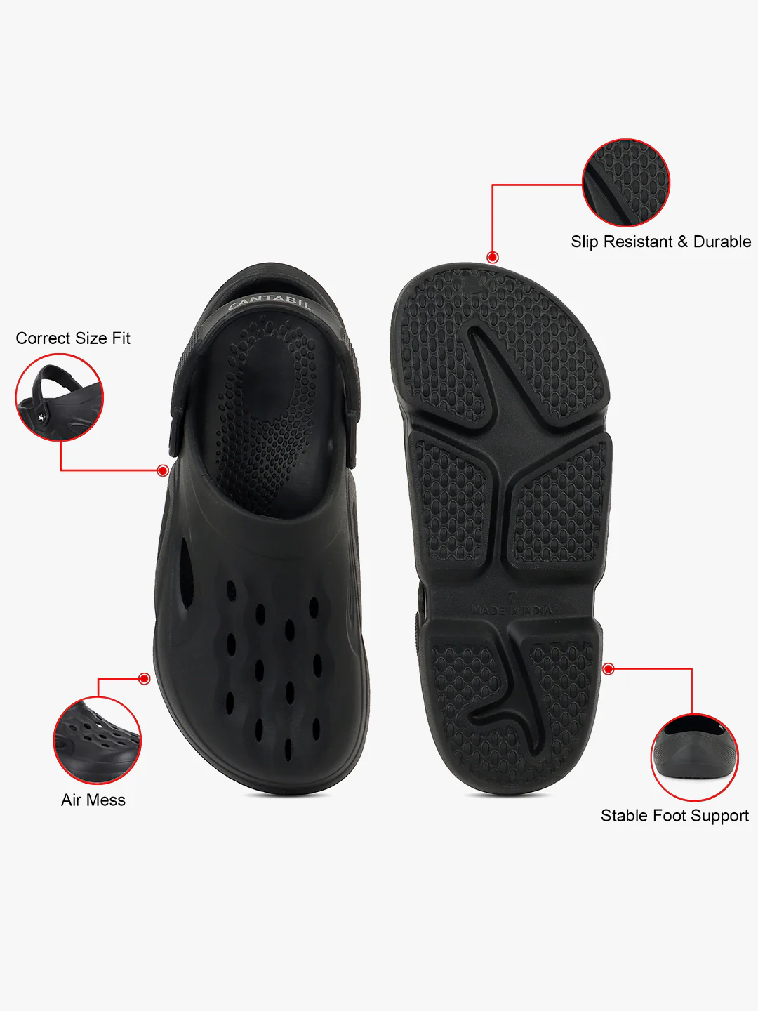 Casual Clogs for Men | Lightweight & Comfortable with Cushioned Insole EVA Upper EVA Sole Slip on Closure - Image 7