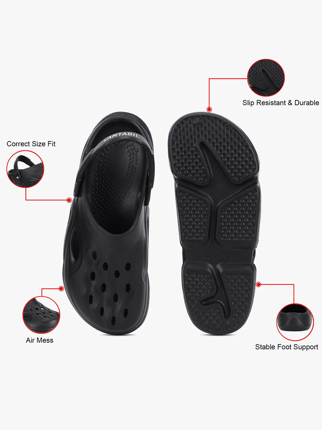 Casual Clogs for Men | Lightweight & Comfortable with Cushioned Insole EVA Upper EVA Sole Slip on Closure - Image 7