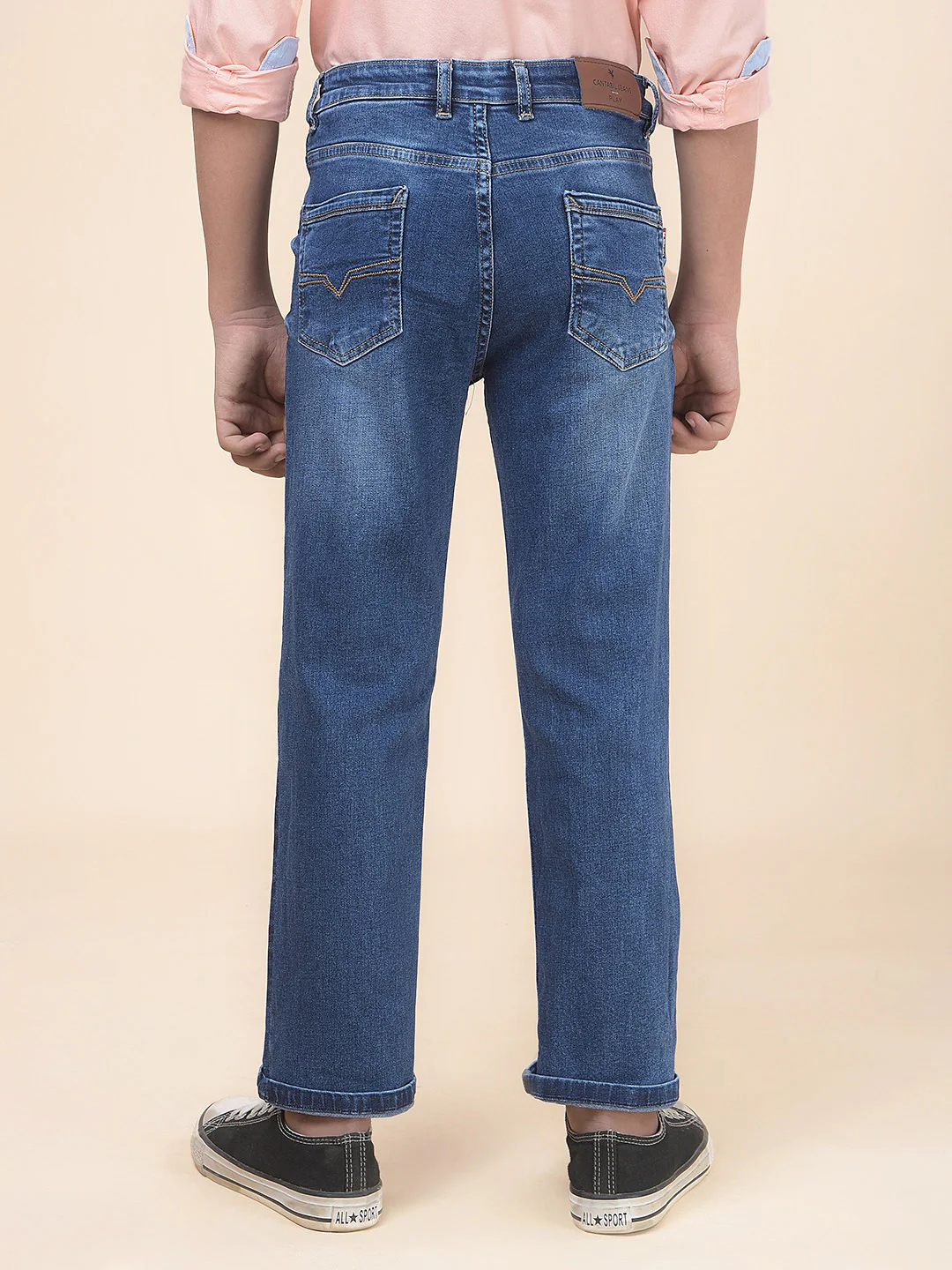 Casual Denim for Boys l Breathable & Soft with Color Fastness Regular Fit Poly Cotton Fabric Button Closure Solid Pattern - Image 7