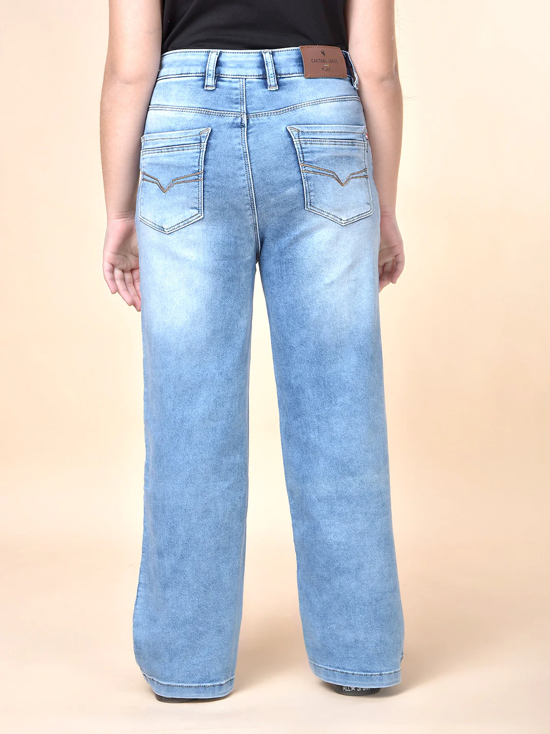 Casual Denim for Girls | Breathable & Soft with Color Fastness Regular Fit Cotton Blend Fabric Button Closure Solid Pattern - Image 7