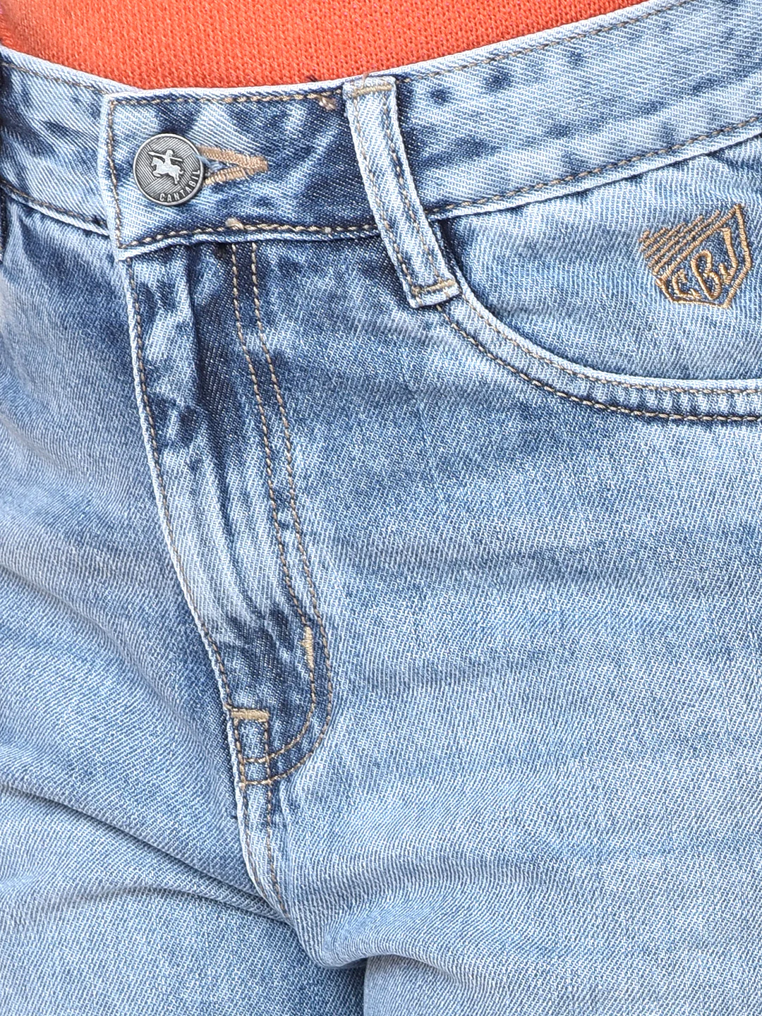 Casual Denim for Girls | Breathable & Soft with Color Fastness Regular Fit Cotton Blend Fabric Button Closure Solid Pattern - Image 7