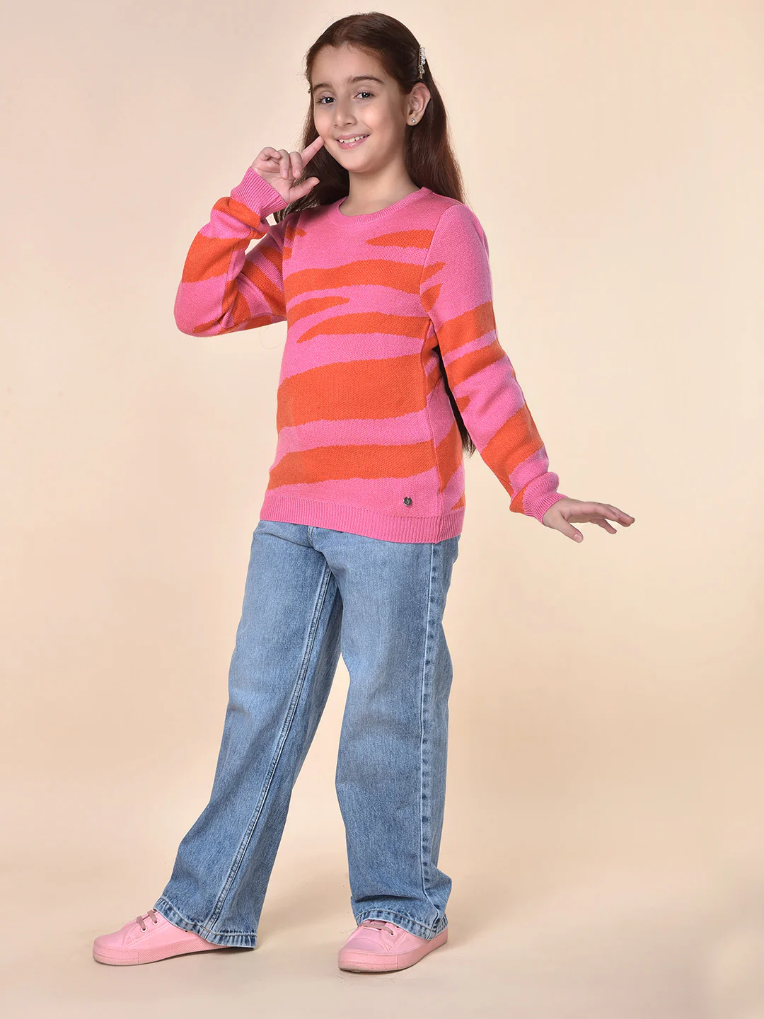 Casual Denim for Girls | Breathable & Soft with Color Fastness Regular Fit Cotton Blend Fabric Button Closure Solid Pattern - Image 8