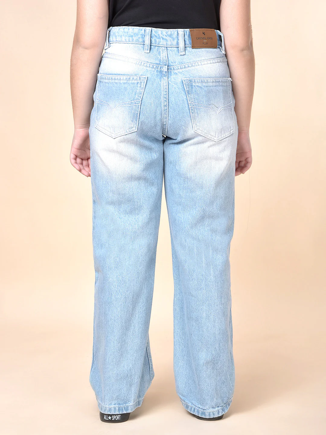 Casual Denim for Girls | Breathable & Soft with Color Fastness Regular Fit Cotton Fabric Button Closure Solid Pattern - Image 7