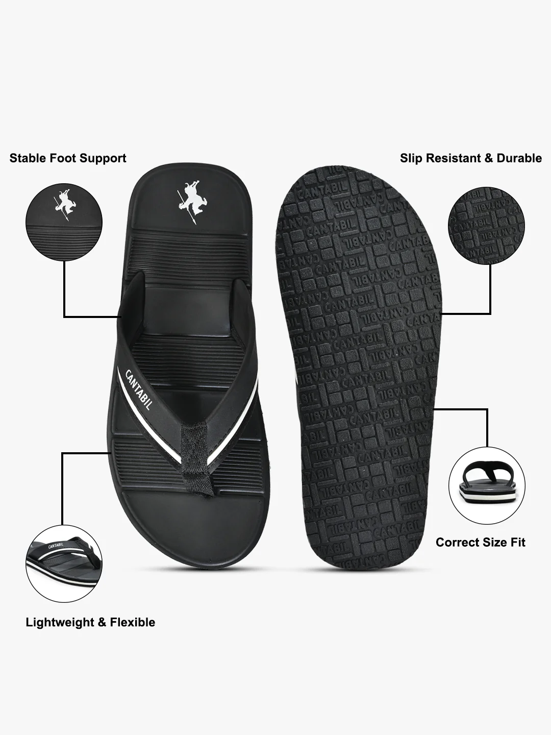Casual Flip Flop for Men l Lightweight & Comfortable with Cushioned Insole EVA Upper Rubber Sole Slip on Closure - Image 7