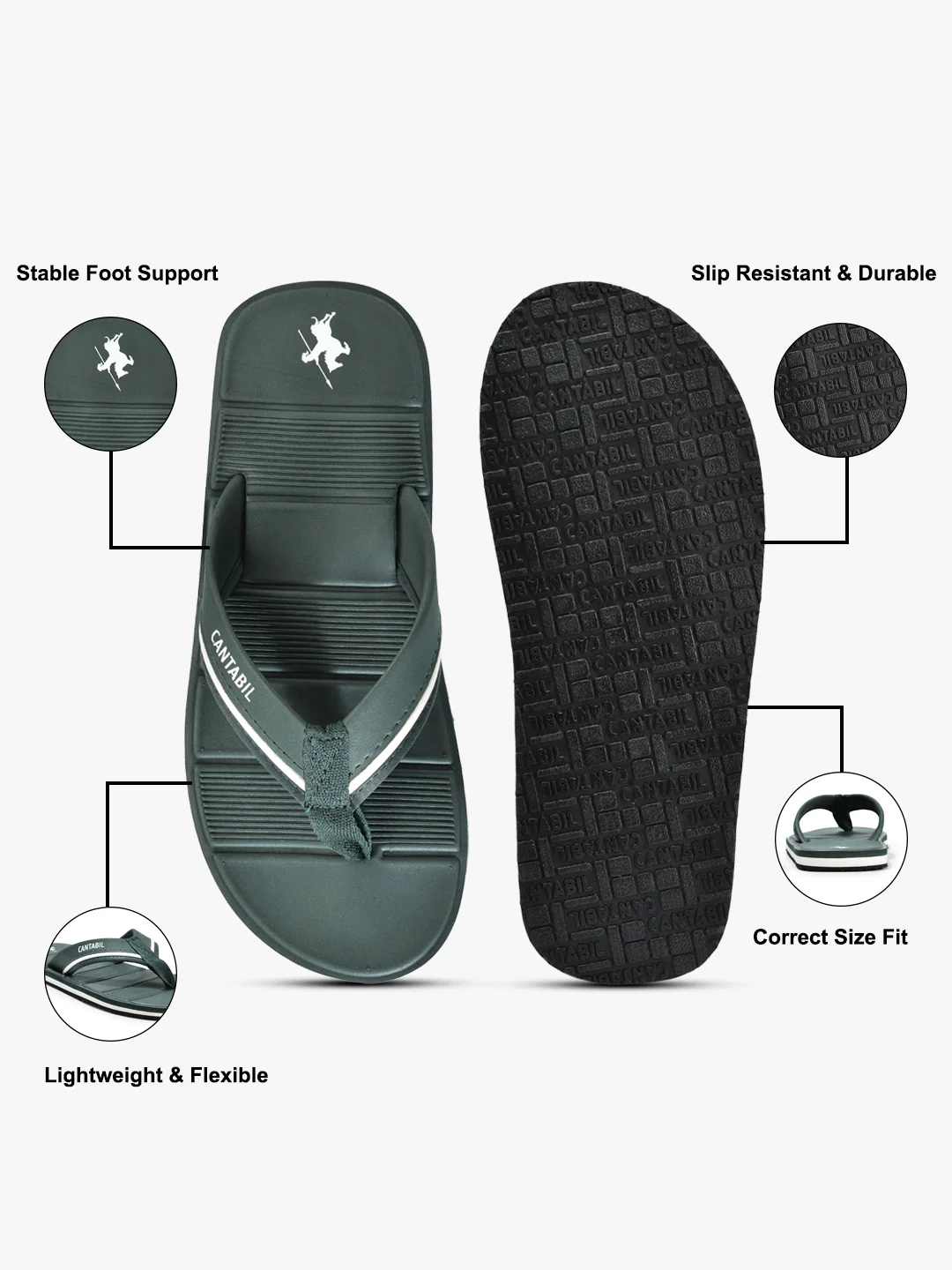 Casual Flip Flop for Men l Lightweight & Comfortable with Cushioned Insole EVA Upper Rubber Sole Slip on Closure - Image 7