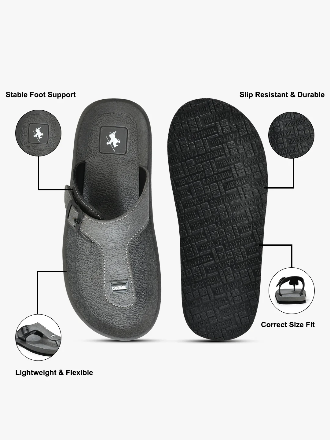 Casual Flip Flop for Men l Lightweight & Comfortable with Cushioned Insole EVA Upper Rubber Sole Slip on Closure - Image 5