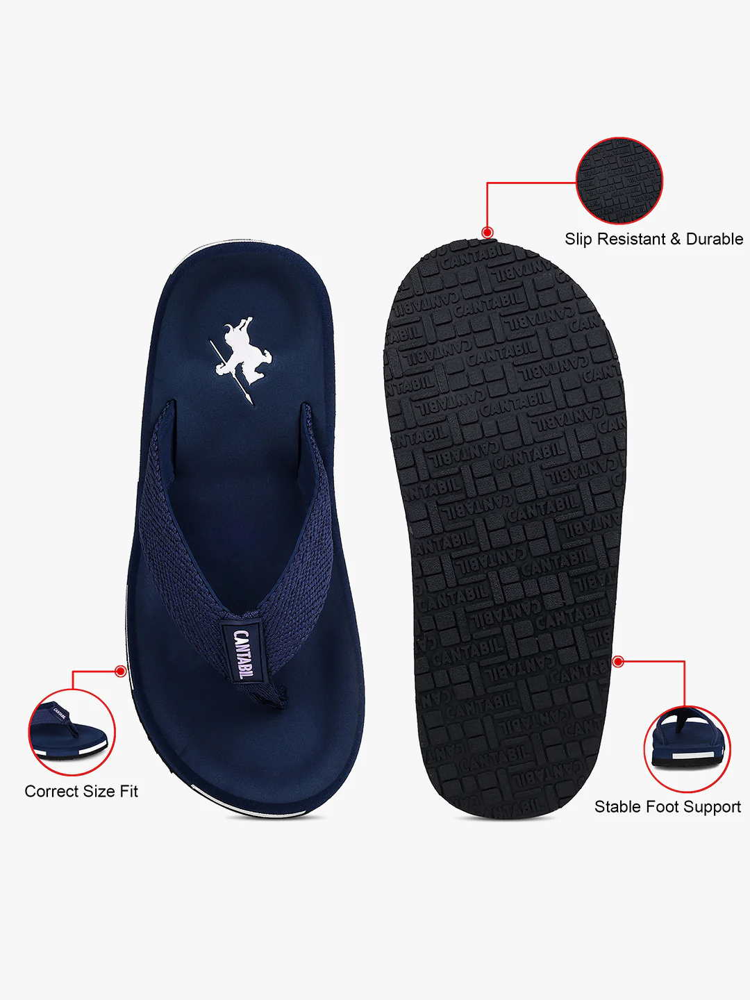 Casual Flip Flop for Men | Lightweight & Comfortable with Cushioned Insole Niwar Upper Rubber Sole Slip on Closure - Image 7