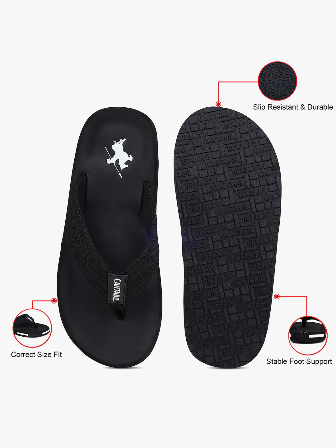 Casual Flip Flop for Men | Lightweight & Comfortable with Cushioned Insole Niwar Upper Rubber Sole Slip on Closure - Image 7