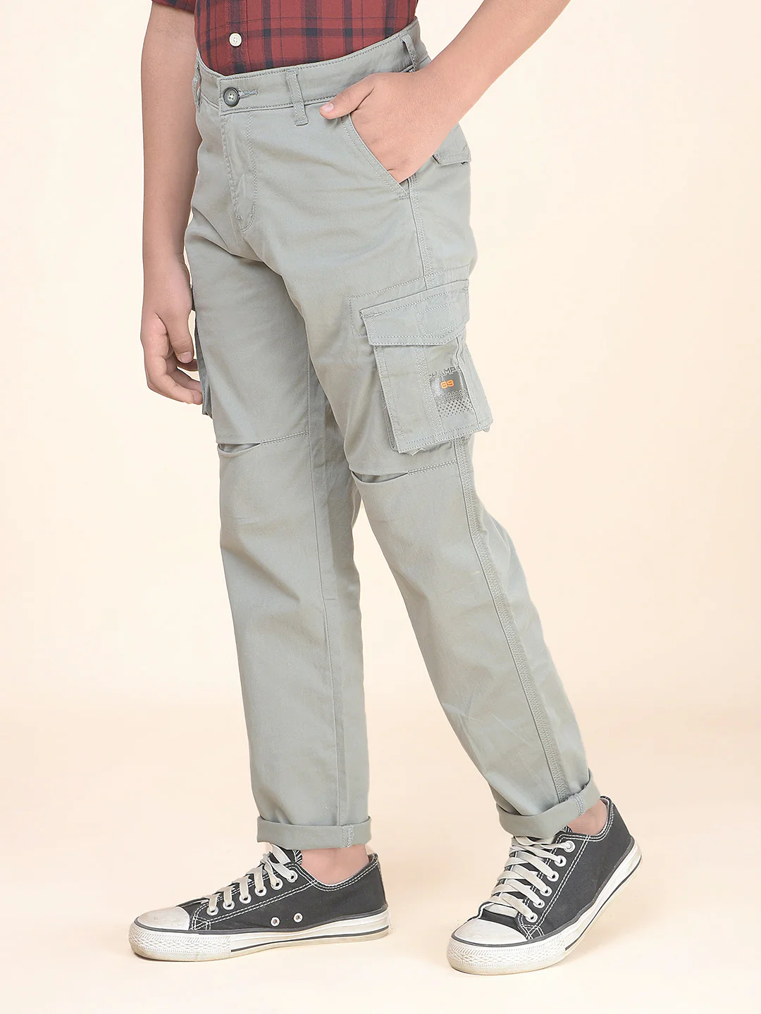 Casual Jogger for Boys l Breathable & Soft with Color Fastness Regular Fit Cotton Stretch Fabric Button Closure Solid Pattern - Image 6