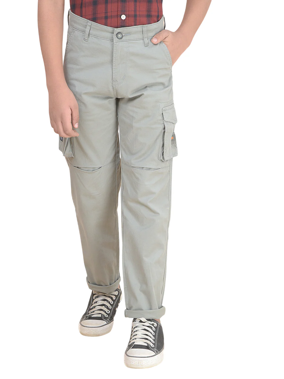 Casual Jogger for Boys l Breathable & Soft with Color Fastness Regular Fit Cotton Stretch Fabric Button Closure Solid Pattern - Image 9