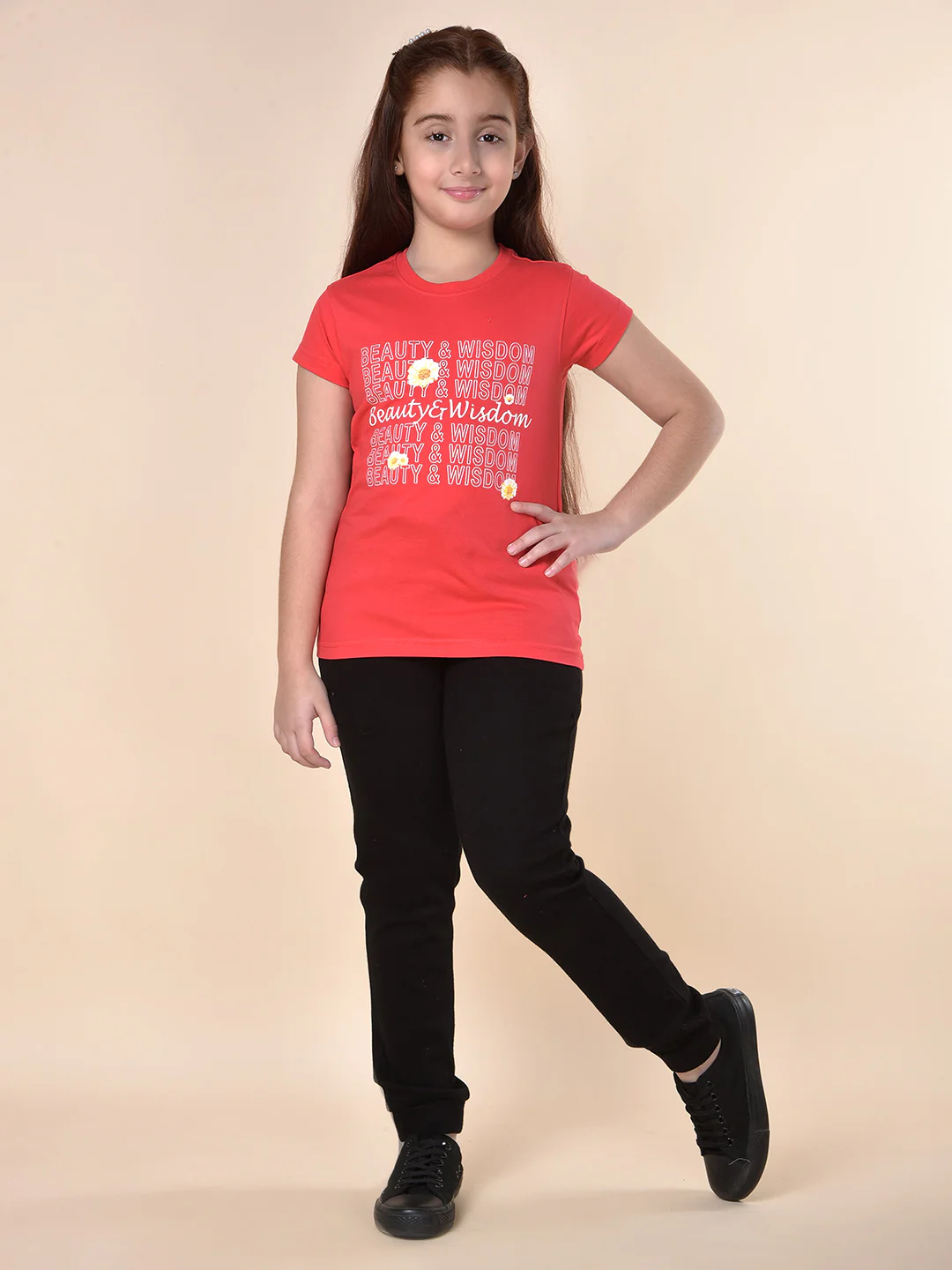 Casual Jogger for Girls | Breathable & Soft with Color Fastness Regular Fit Cotton Blend Fabric Drawstring Closure Solid Pattern - Image 7