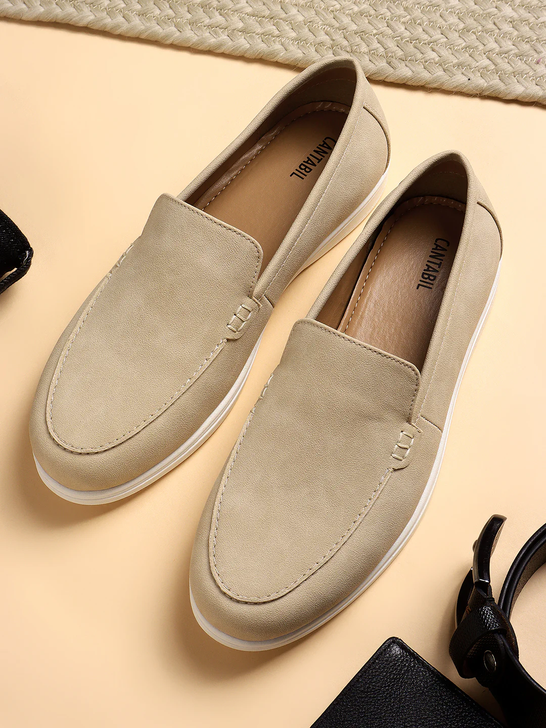Casual Loafers Shoes for Men | Lightweight & Comfortable with Cushioned Insole PU Upper TPR Sole Lace-Up on Closure