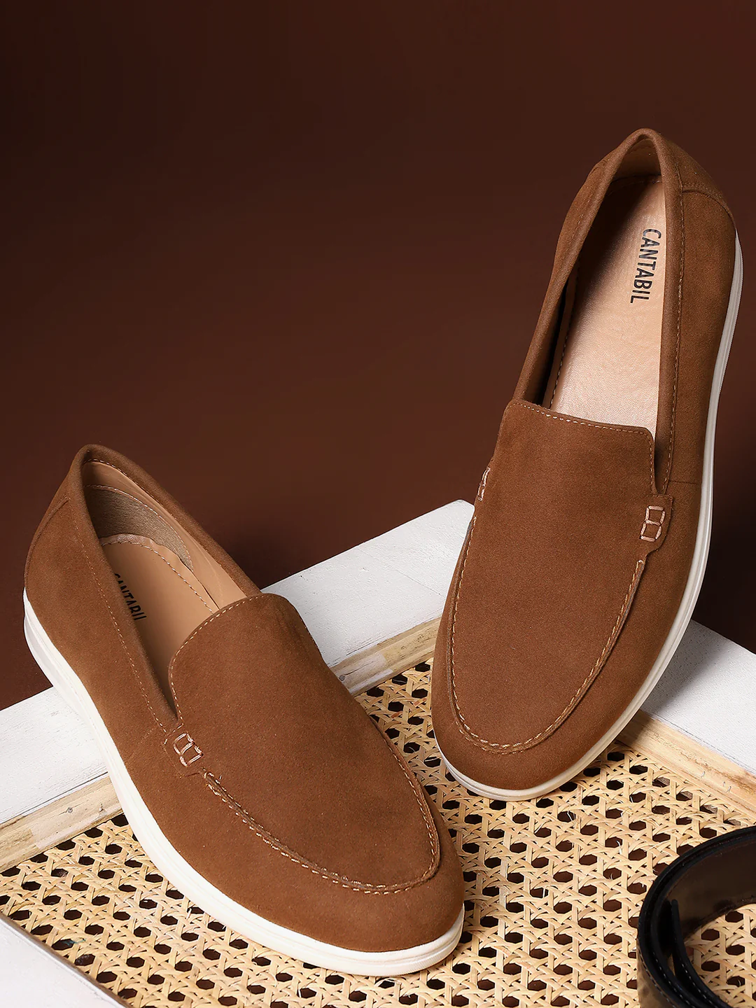 Casual Loafers Shoes for Men | Lightweight & Comfortable with Cushioned Insole PU Upper TPR Sole Lace-Up on Closure