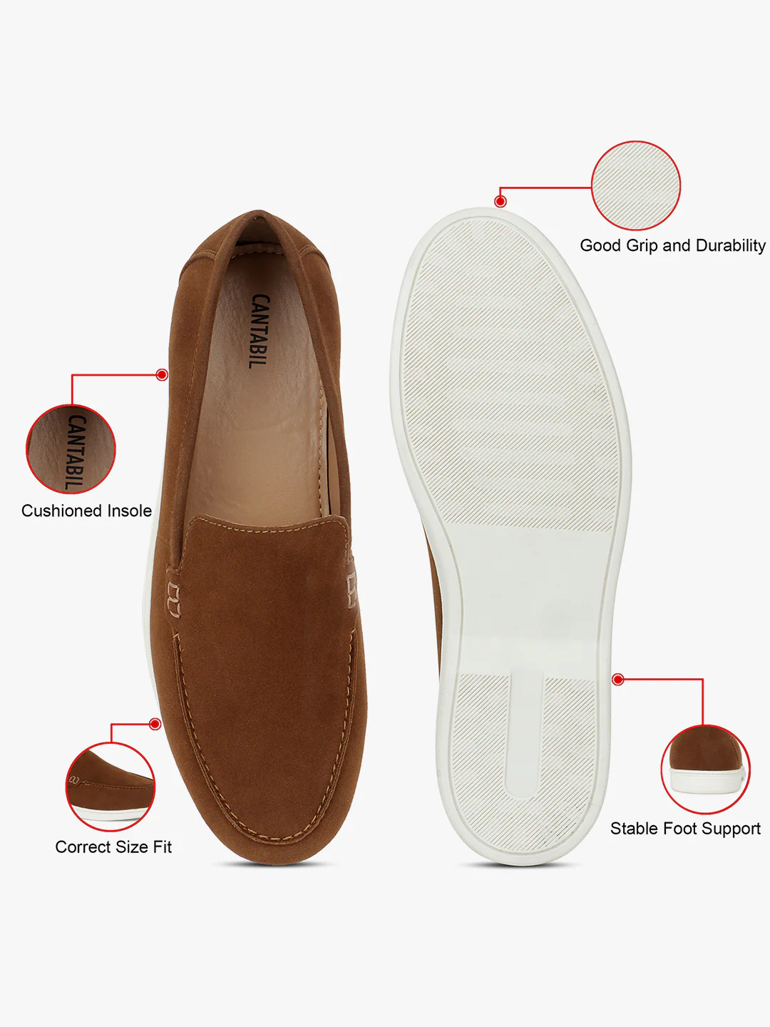 Casual Loafers Shoes for Men | Lightweight & Comfortable with Cushioned Insole PU Upper TPR Sole Lace-Up on Closure - Image 7