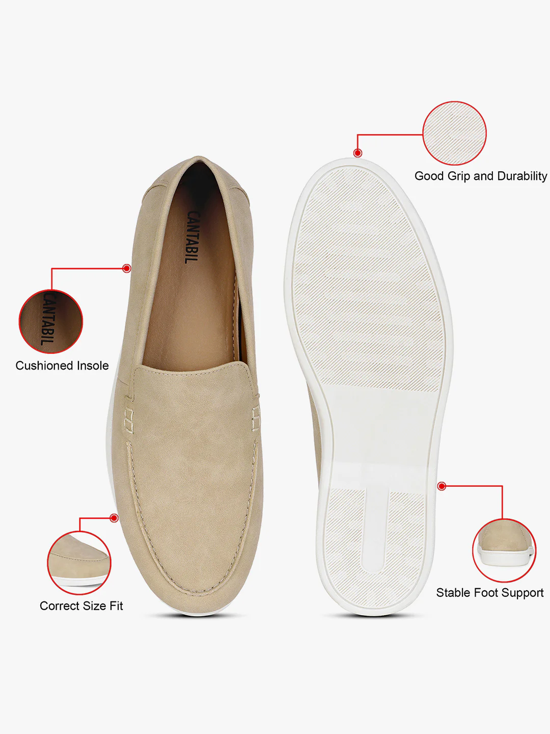 Casual Loafers Shoes for Men | Lightweight & Comfortable with Cushioned Insole PU Upper TPR Sole Lace-Up on Closure - Image 7