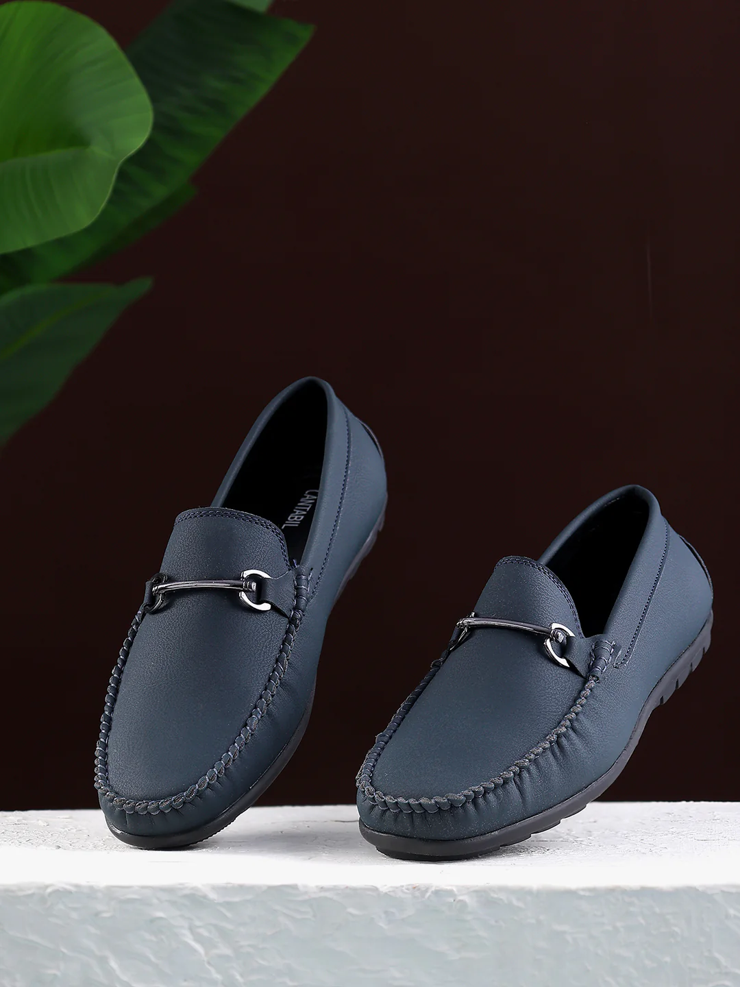 Casual Loafers Shoes for Men | Lightweight & Comfortable with Cushioned Insole PU Upper TPR Sole Slip On on Closure - Image 3