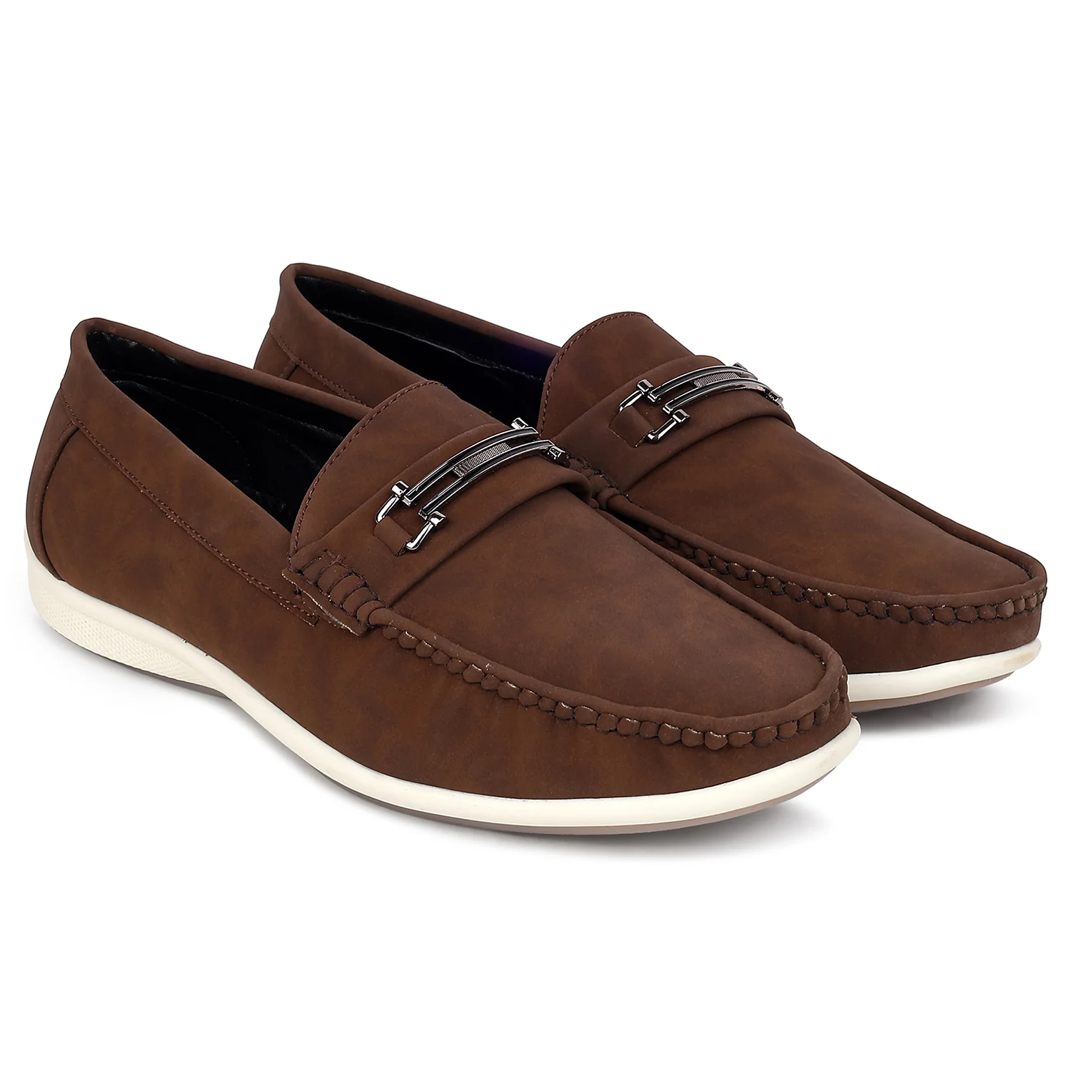 Casual Loafers Shoes for Men | Lightweight & Comfortable with Cushioned Insole PU Upper TPR Sole Slip On on Closure - Image 2