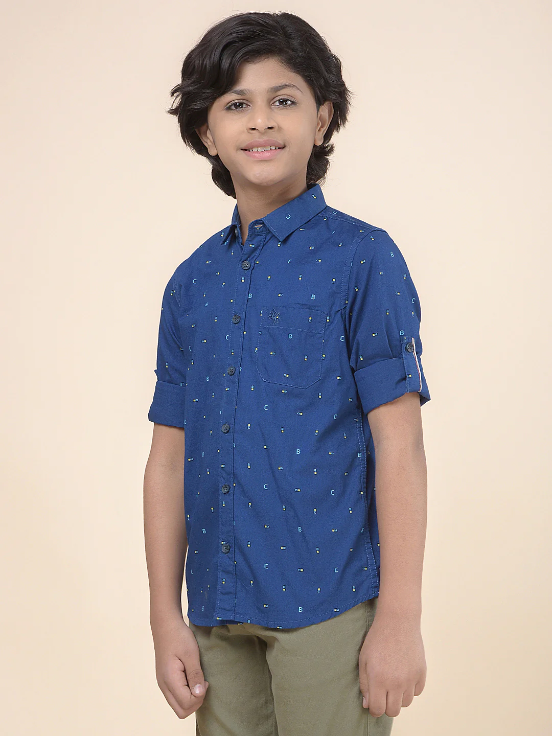 Casual Shirt for Boys l Breathable & Soft with Color Fastness Regular Fit Spread Collar Cotton Fabric Printed Pattern - Image 6