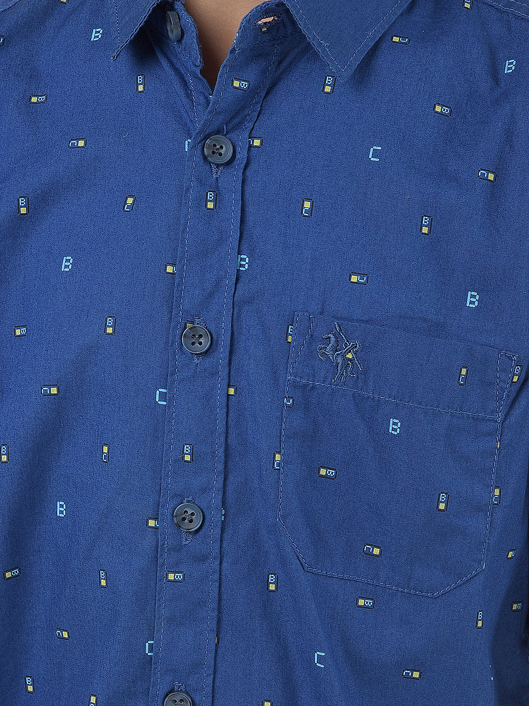 Casual Shirt for Boys l Breathable & Soft with Color Fastness Regular Fit Spread Collar Cotton Fabric Printed Pattern - Image 8