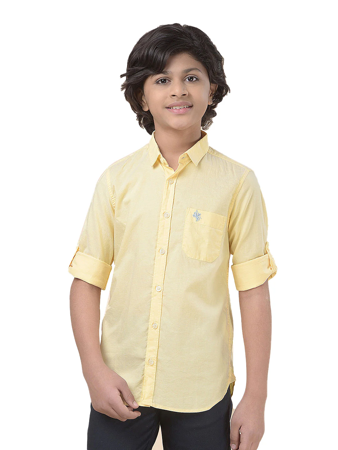 Casual Shirt for Boys l Breathable & Soft with Color Fastness Regular Fit Spread Collar Cotton Fabric Solid Pattern - Image 8