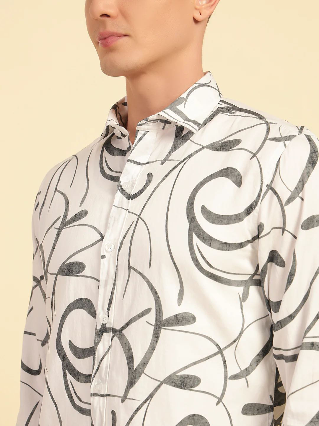 Casual Shirt for Men | Breathable & Soft with Color Fastness Regular Fit Cotton Fabric Printed Pattern - Image 7