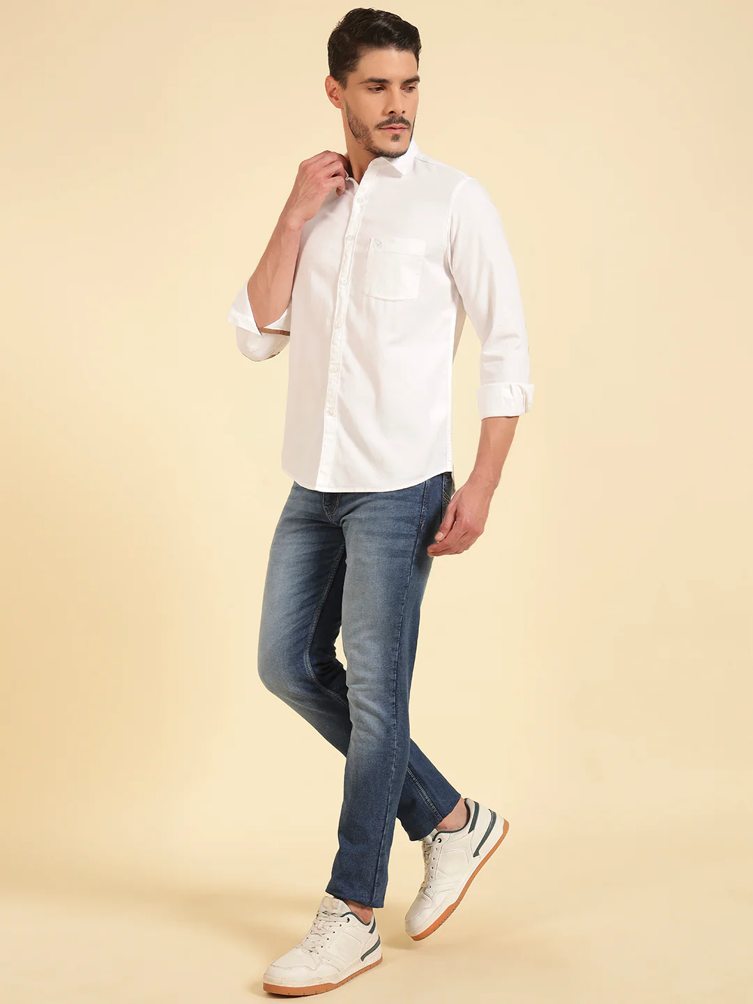 Casual Shirt for Men | Breathable & Soft with Color Fastness Regular Fit Cotton Fabric Solid Pattern - Image 6