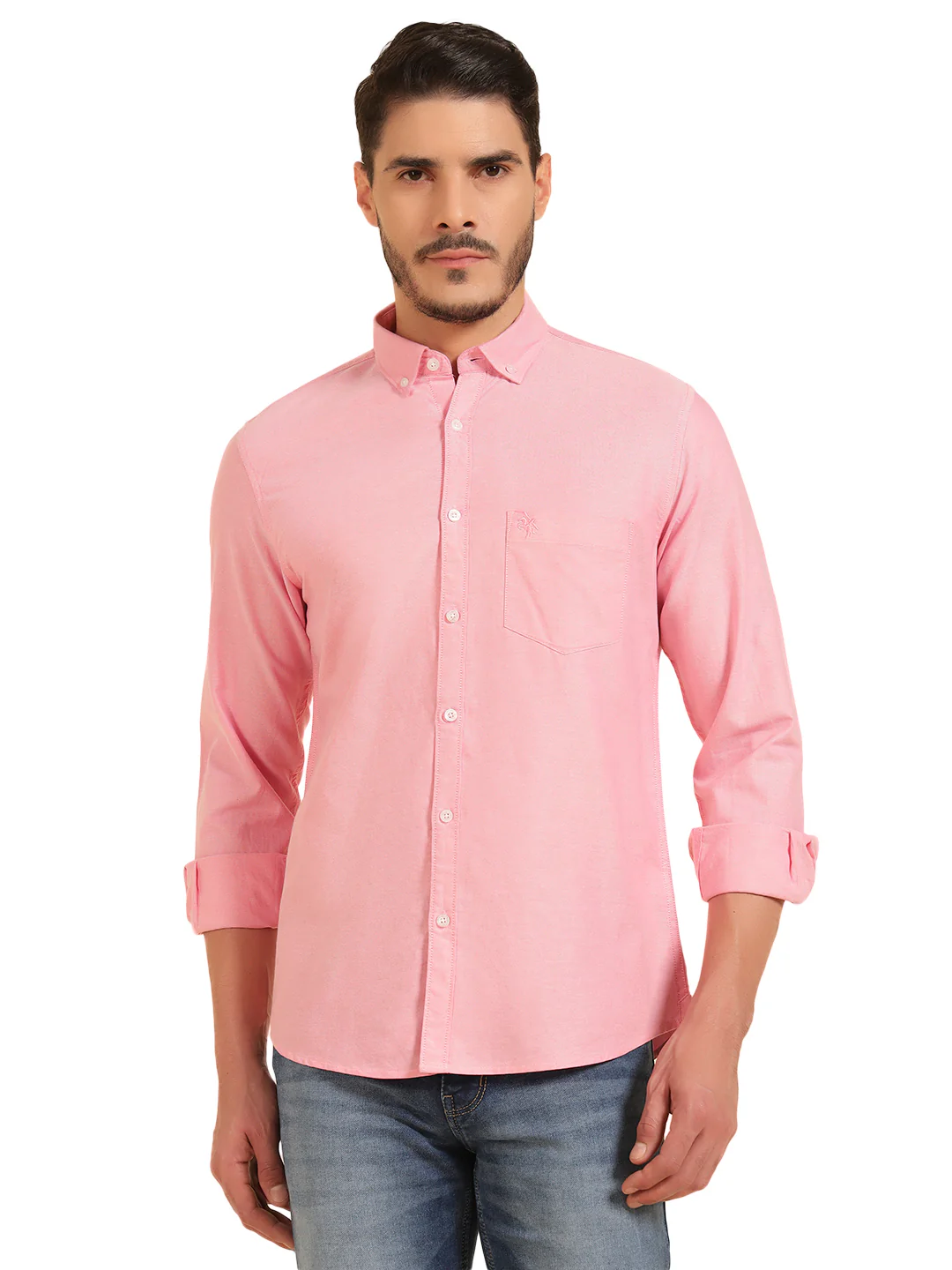 Casual Shirt for Men | Breathable & Soft with Color Fastness Regular Fit Cotton Fabric Solid Pattern - Image 2