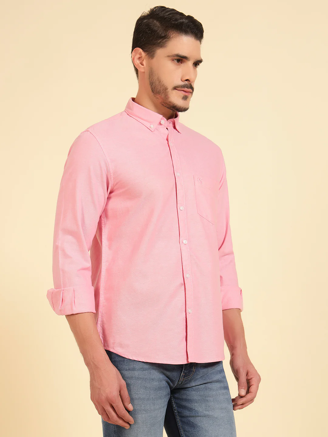 Casual Shirt for Men | Breathable & Soft with Color Fastness Regular Fit Cotton Fabric Solid Pattern - Image 6