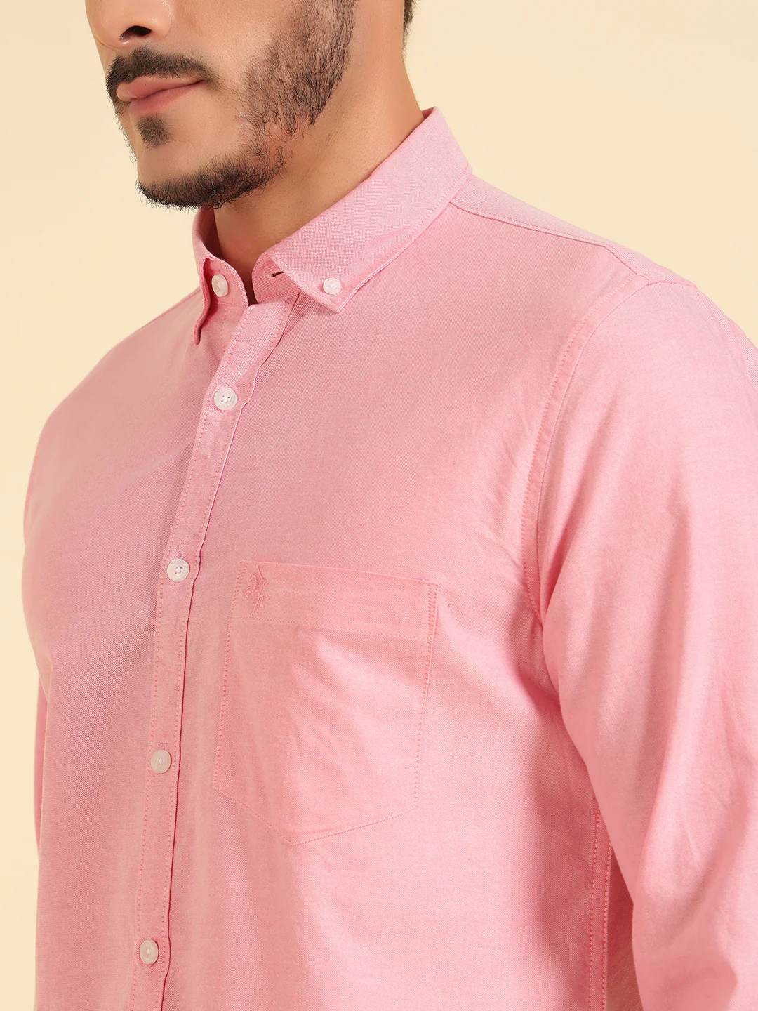 Casual Shirt for Men | Breathable & Soft with Color Fastness Regular Fit Cotton Fabric Solid Pattern - Image 8